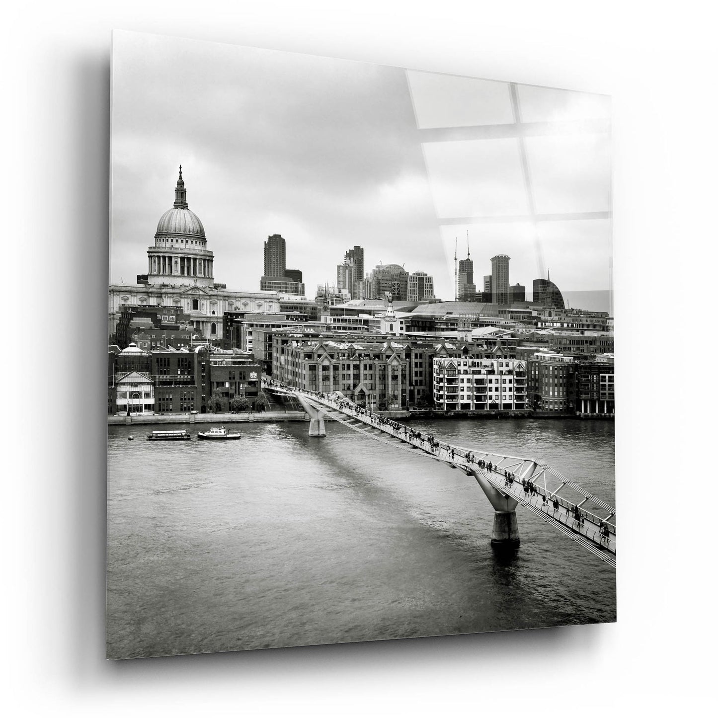 Epic Art 'London Millenium Bridge' by Nina Papiorek, Acrylic Glass Wall Art,12x12