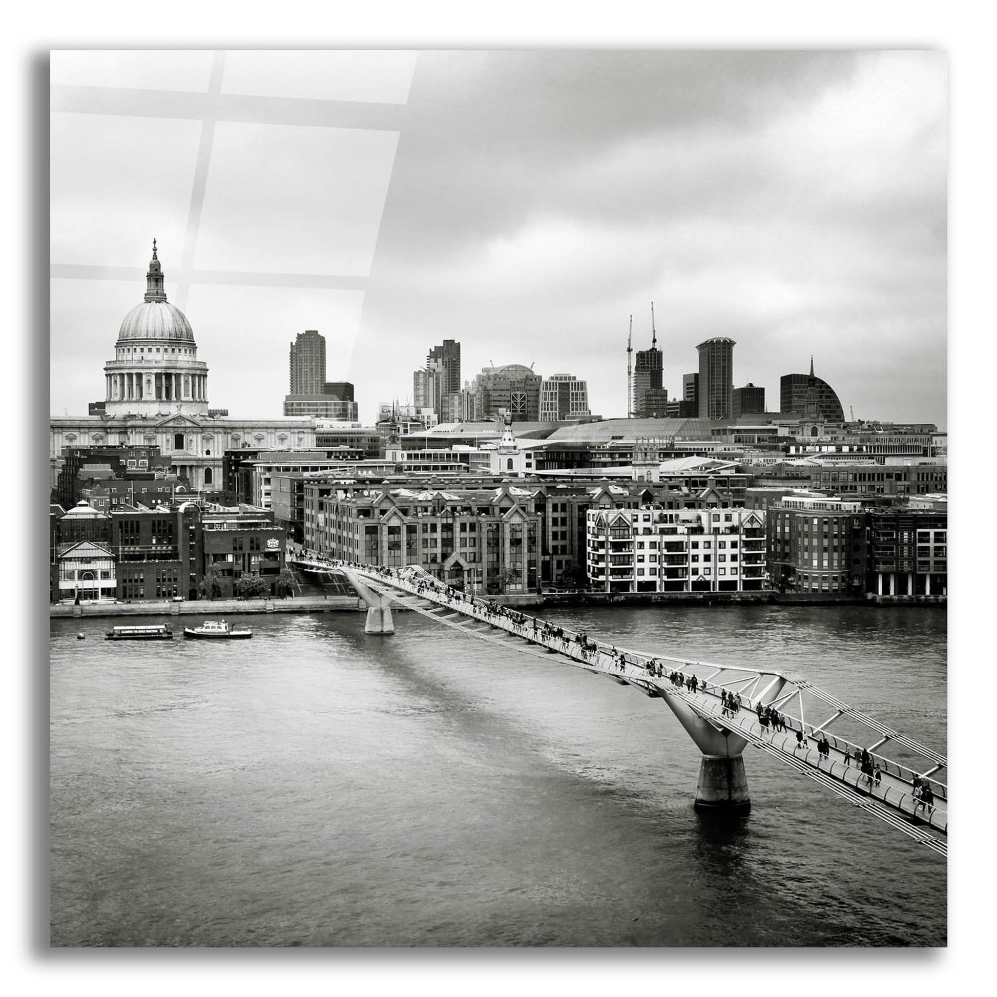 Epic Art 'London Millenium Bridge' by Nina Papiorek, Acrylic Glass Wall Art,12x12