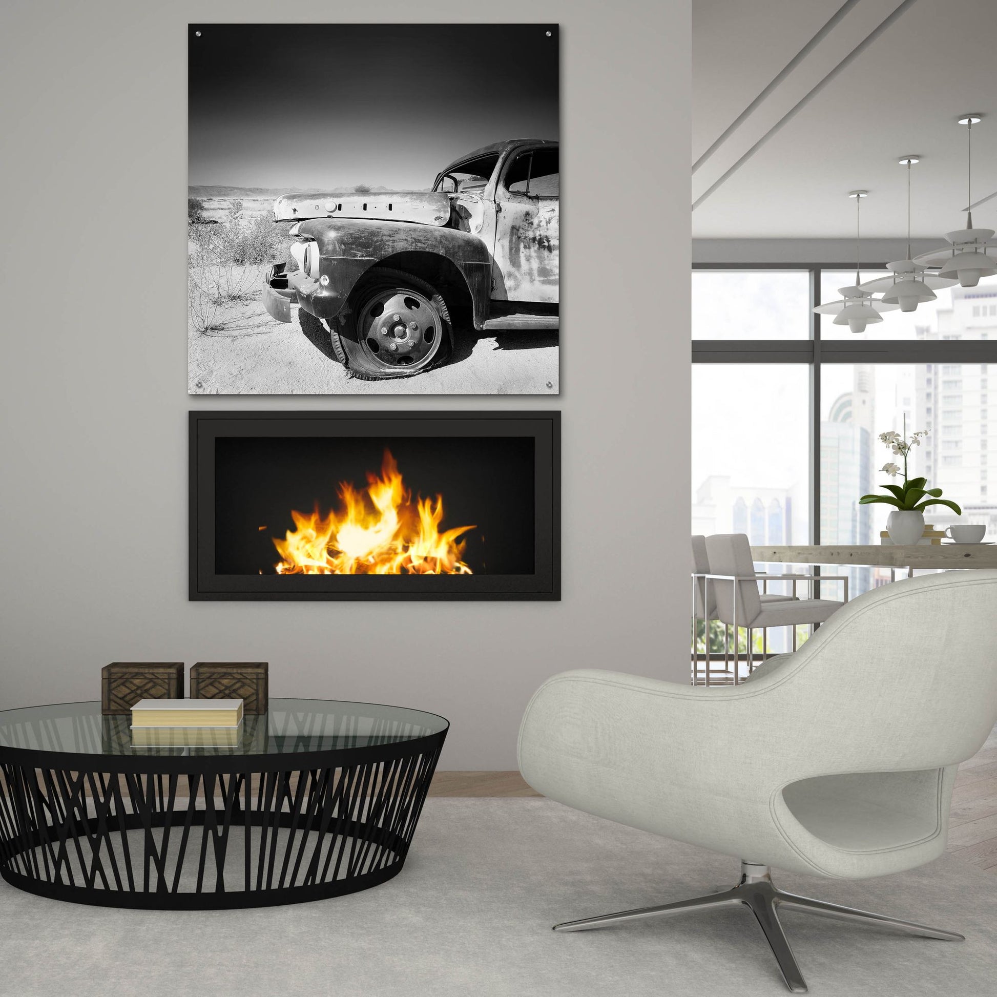 Epic Art 'Namibia Rotten Car' by Nina Papiorek, Acrylic Glass Wall Art,36x36