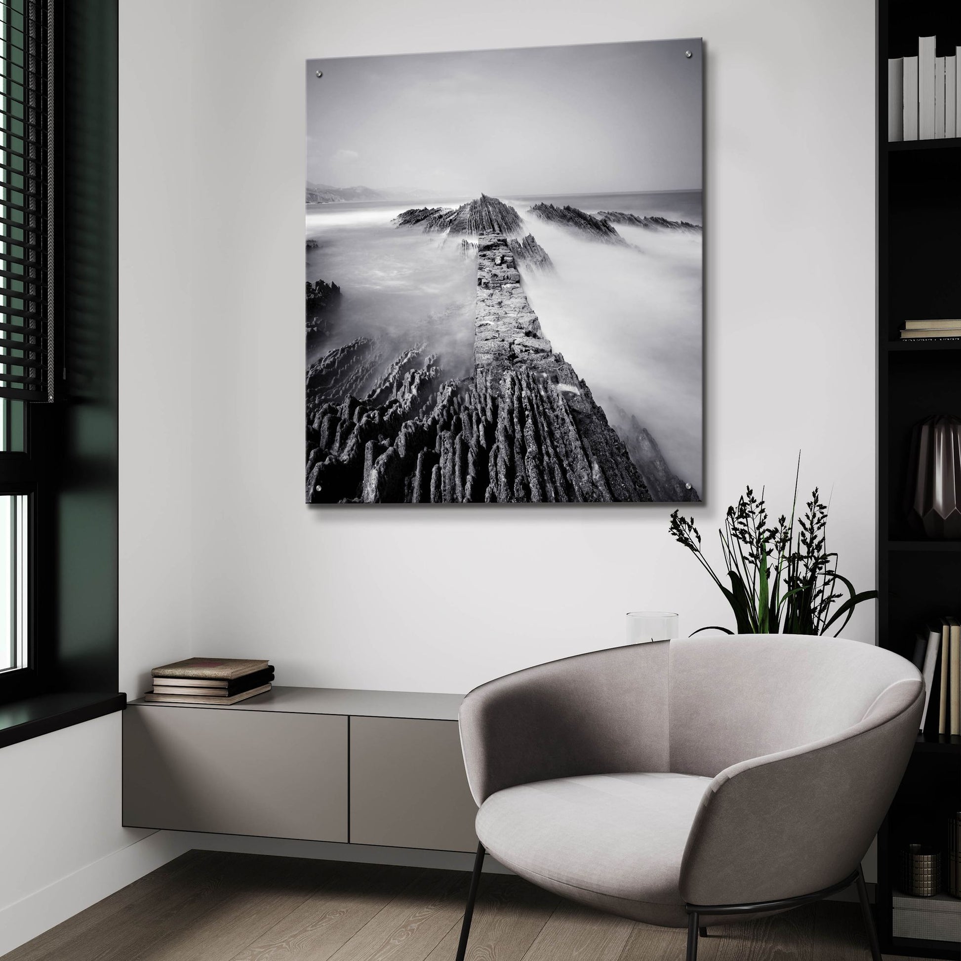 Epic Art 'Zumaia' by Nina Papiorek, Acrylic Glass Wall Art,36x36