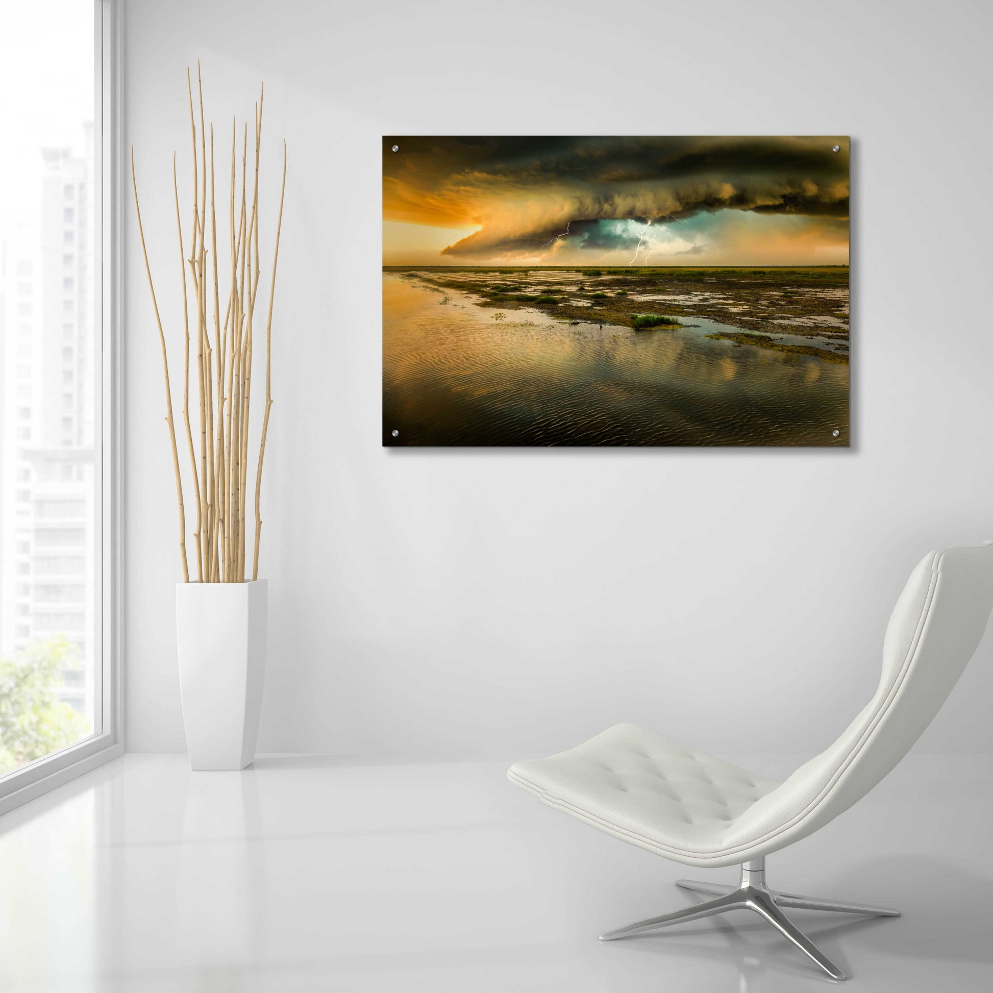 Epic Art 'Coastal Storm Rising' by Grace Fine Arts Photography, Acrylic Glass Wall Art,36x24