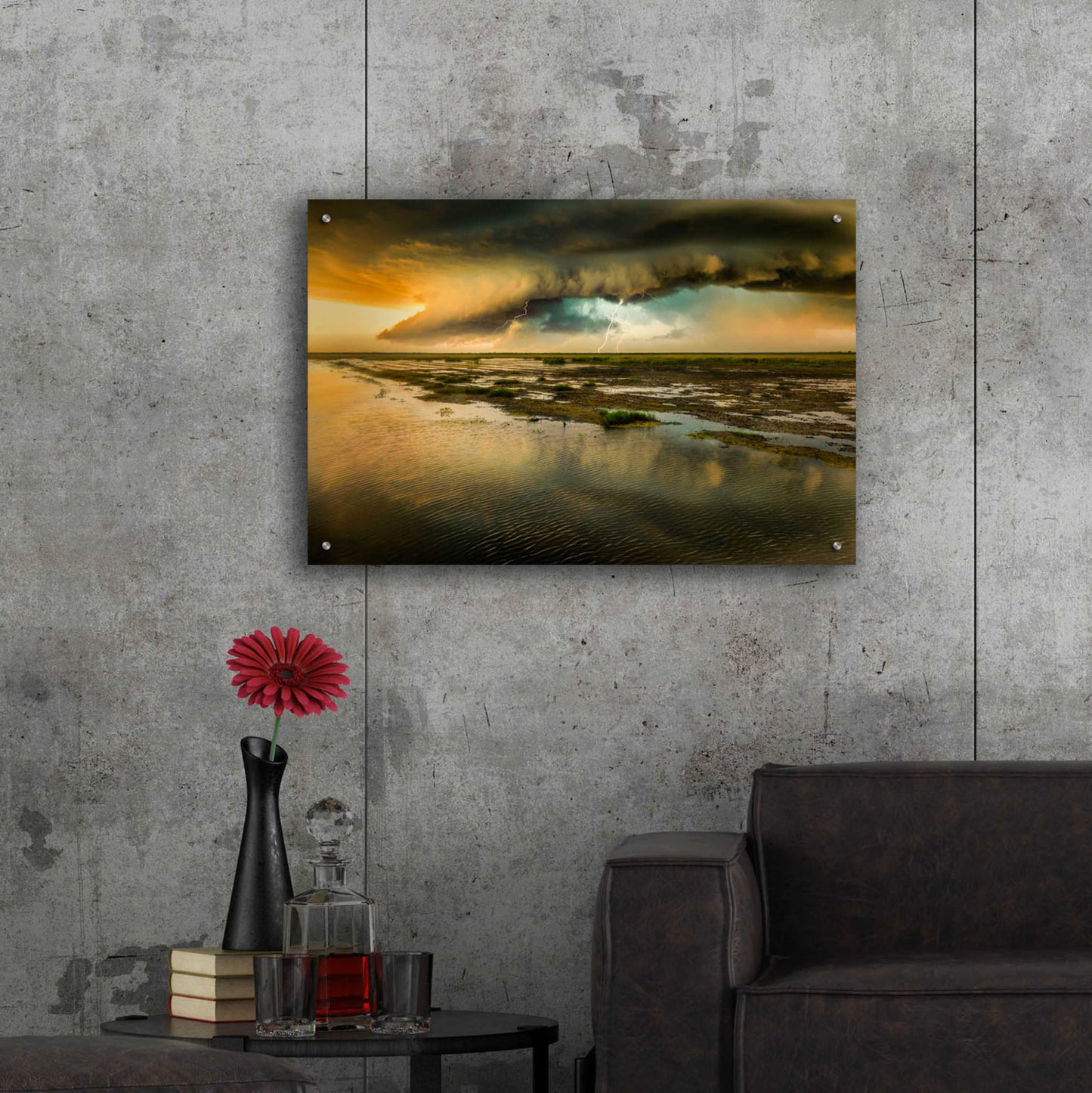 Epic Art 'Coastal Storm Rising' by Grace Fine Arts Photography, Acrylic Glass Wall Art,36x24