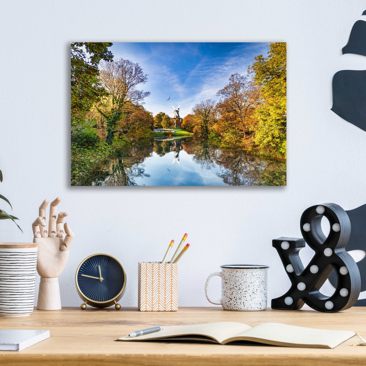 Epic Art 'German Windmill' by Grace Fine Arts Photography, Acrylic Glass Wall Art,16x12