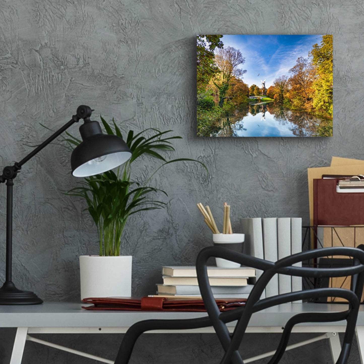 Epic Art 'German Windmill' by Grace Fine Arts Photography, Acrylic Glass Wall Art,16x12