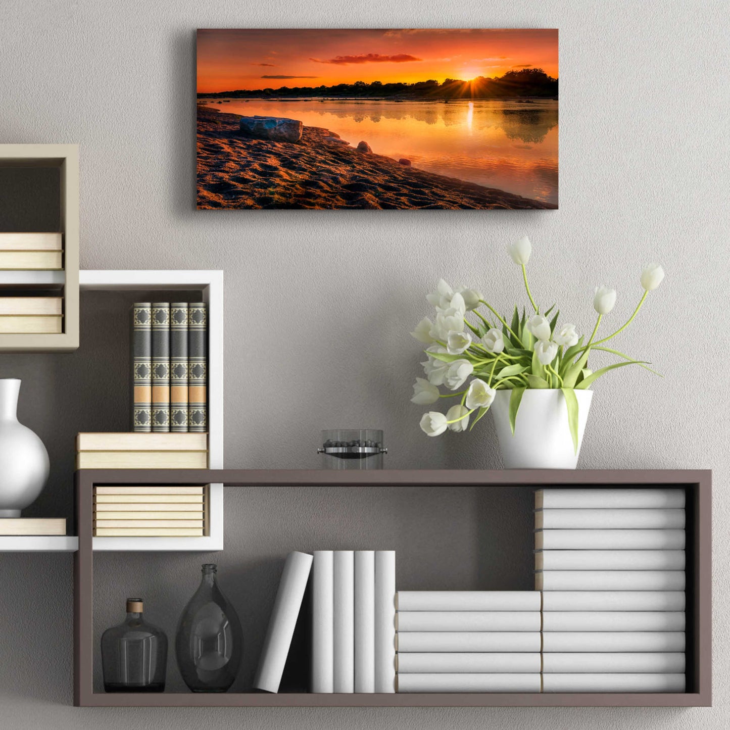 Epic Art 'Llano Sunset' by Grace Fine Arts Photography, Acrylic Glass Wall Art,24x12