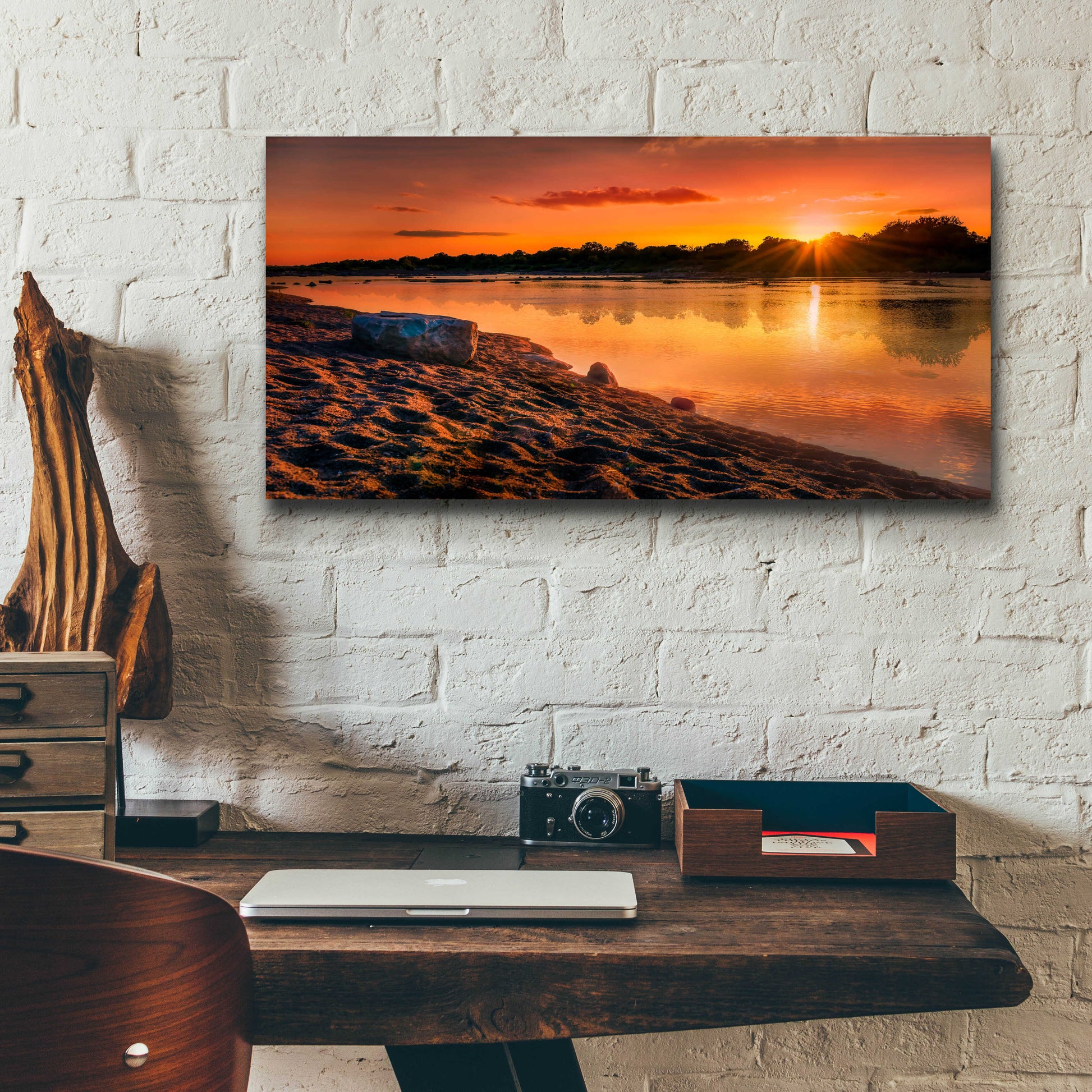 Epic Art 'Llano Sunset' by Grace Fine Arts Photography, Acrylic Glass Wall Art,24x12