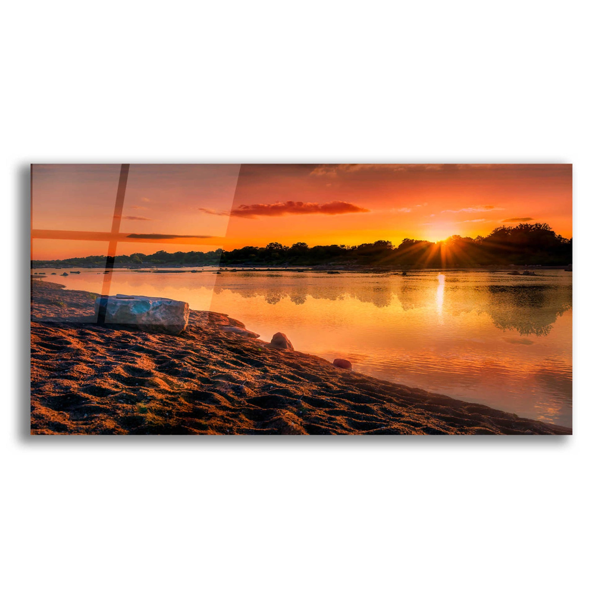 Epic Art 'Llano Sunset' by Grace Fine Arts Photography, Acrylic Glass Wall Art,24x12