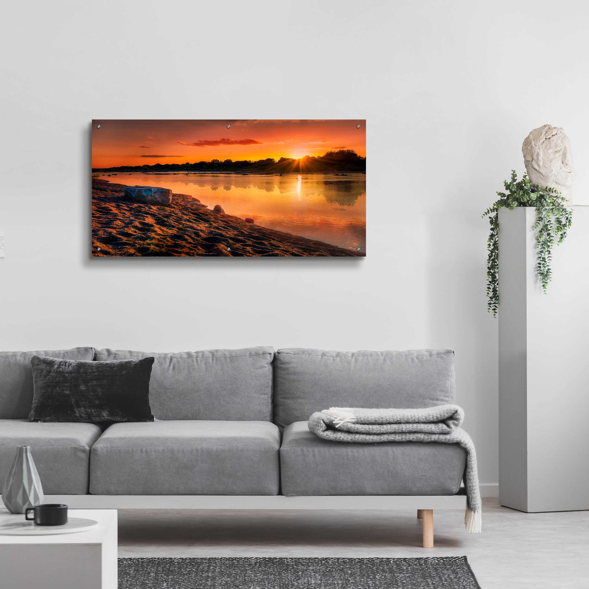 Epic Art 'Llano Sunset' by Grace Fine Arts Photography, Acrylic Glass Wall Art,48x24