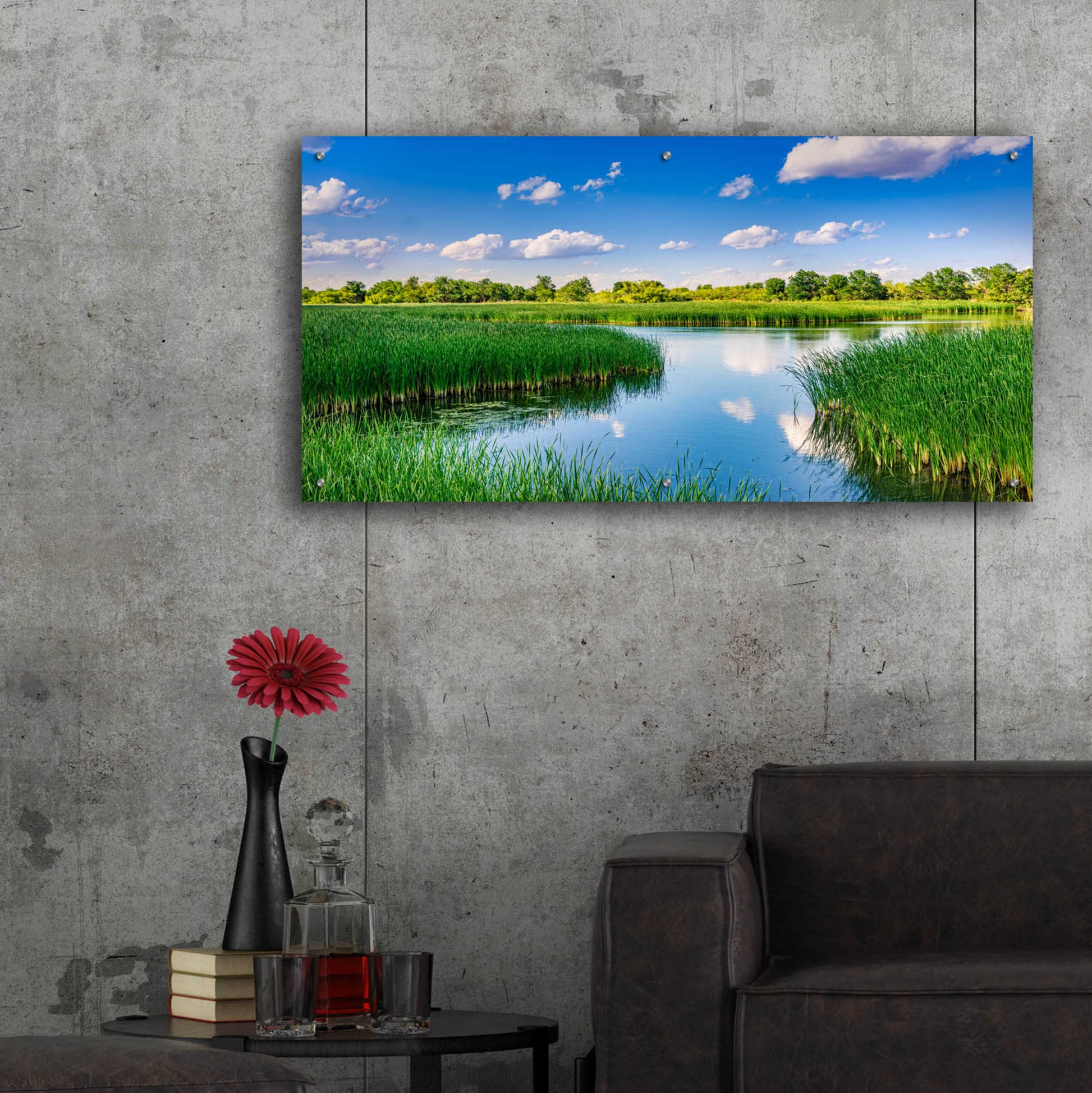 Epic Art 'Midland Reflections 1' by Grace Fine Arts Photography, Acrylic Glass Wall Art,48x24