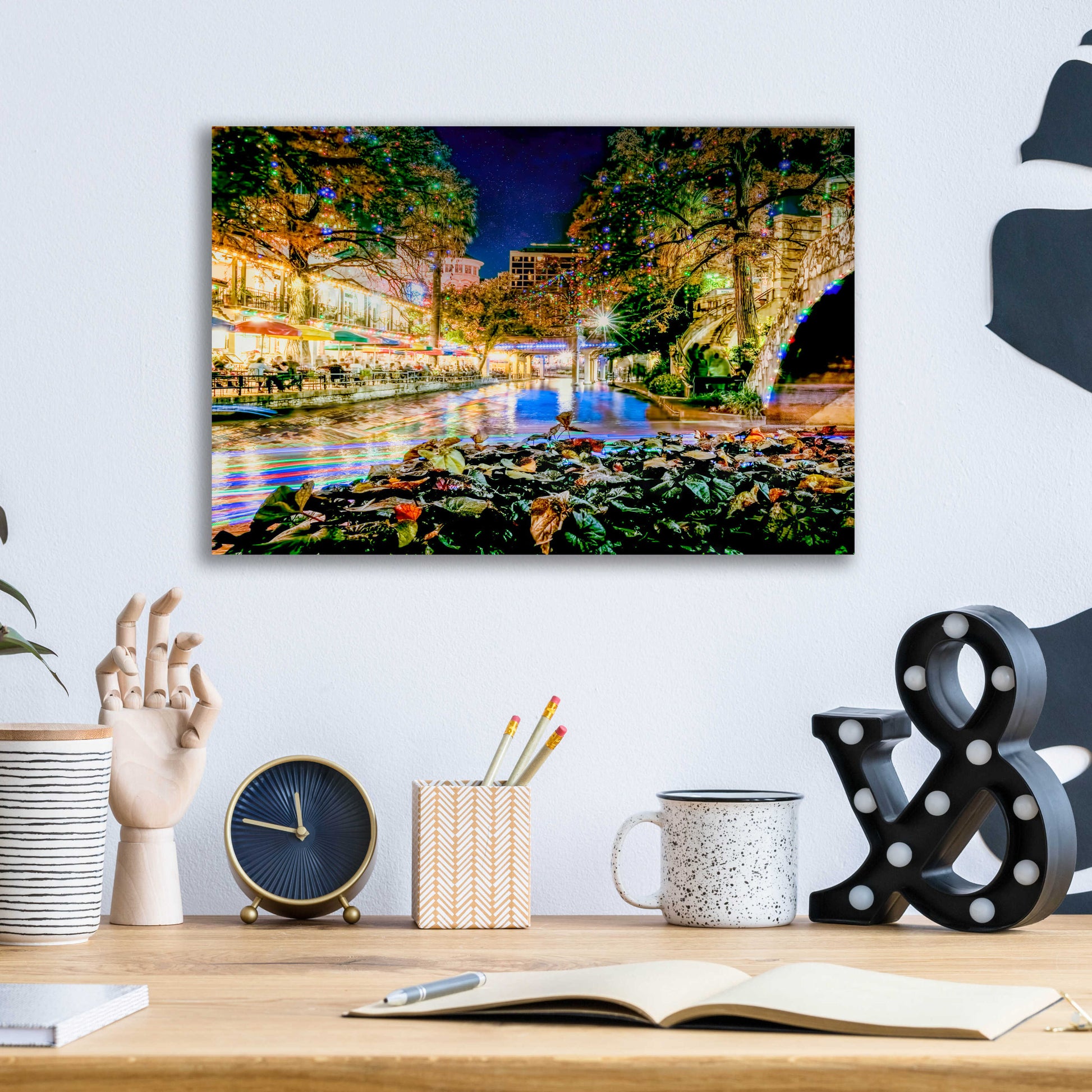 Epic Art 'Riverwalk Holiday Boating' by Grace Fine Arts Photography, Acrylic Glass Wall Art,16x12