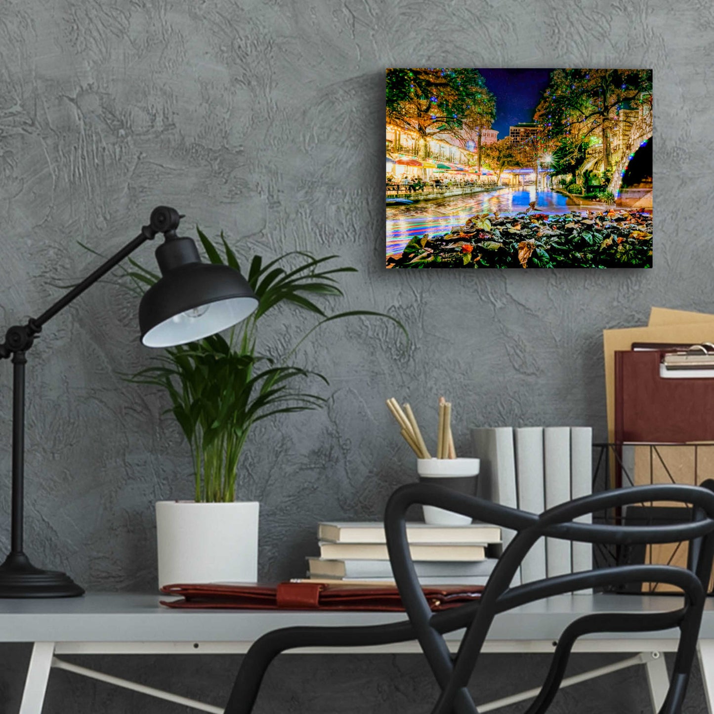 Epic Art 'Riverwalk Holiday Boating' by Grace Fine Arts Photography, Acrylic Glass Wall Art,16x12