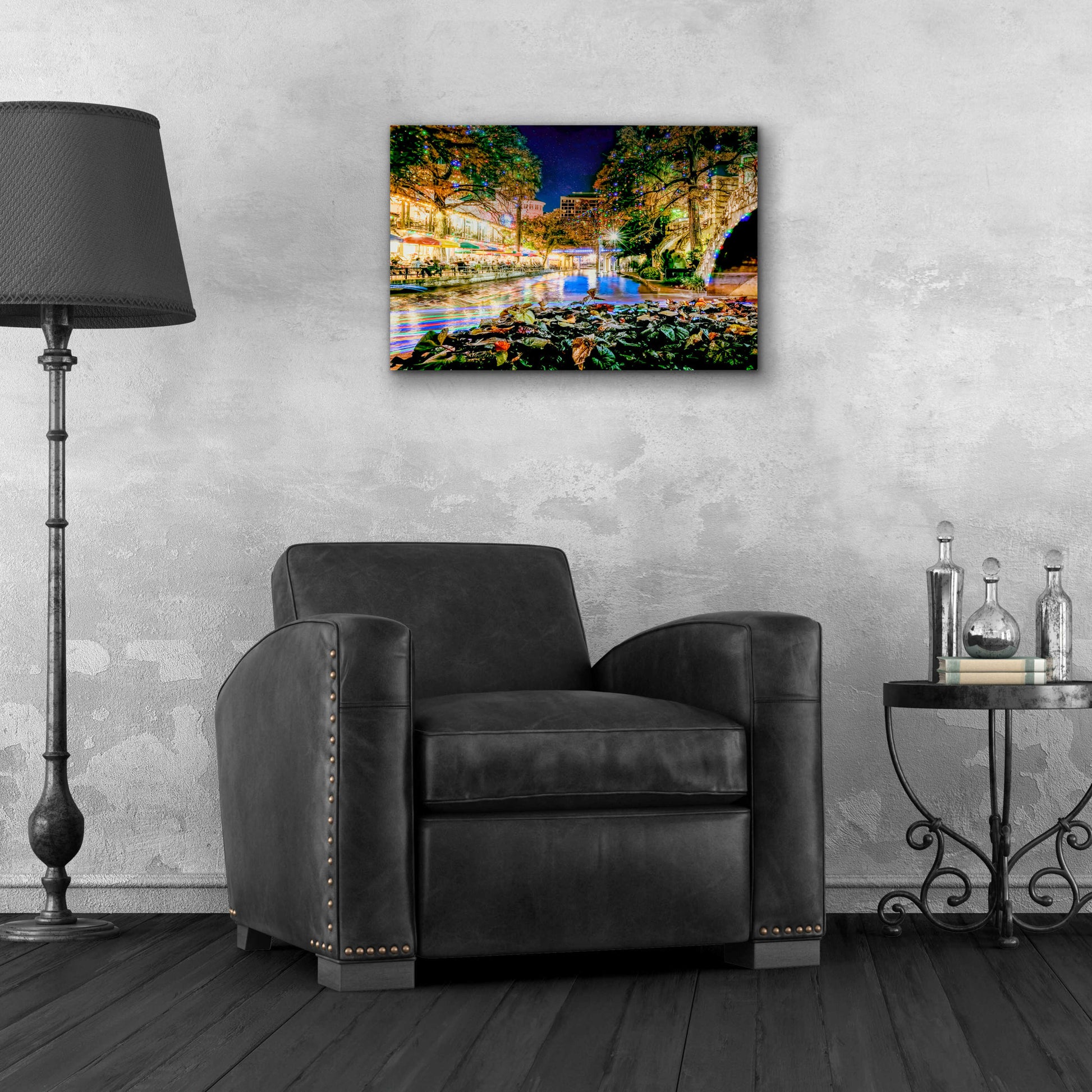 Epic Art 'Riverwalk Holiday Boating' by Grace Fine Arts Photography, Acrylic Glass Wall Art,24x16