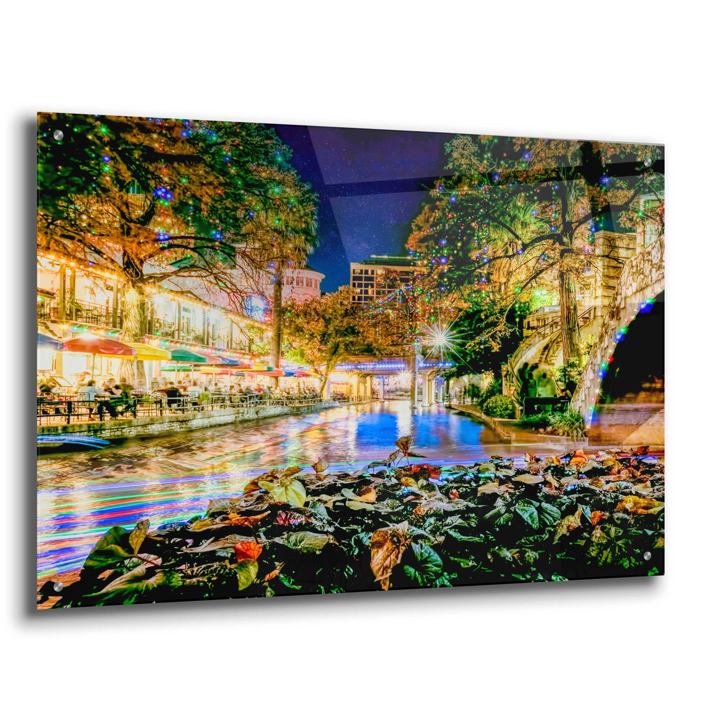 Epic Art 'Riverwalk Holiday Boating' by Grace Fine Arts Photography, Acrylic Glass Wall Art,36x24