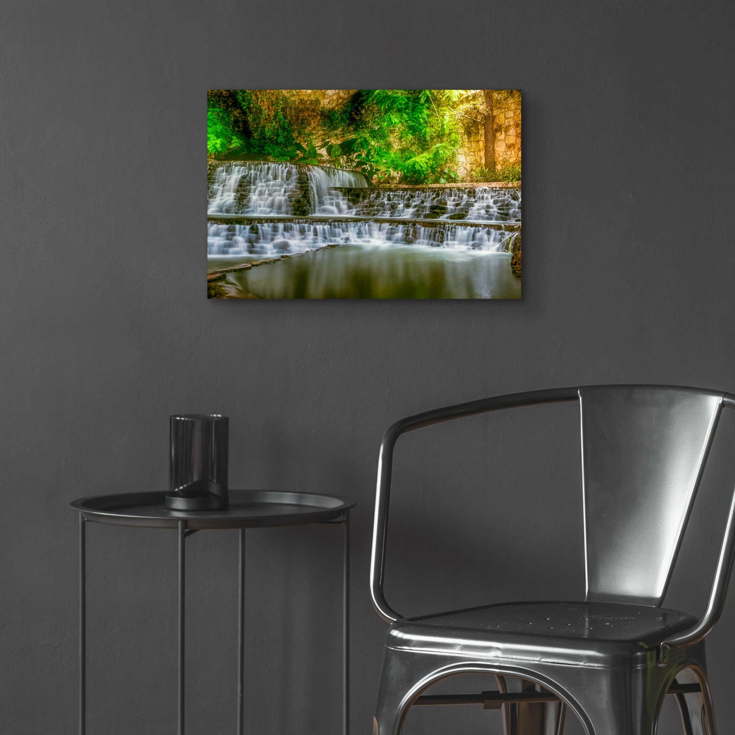 Epic Art 'Riverwalk Waterfall 1' by Grace Fine Arts Photography, Acrylic Glass Wall Art,24x16