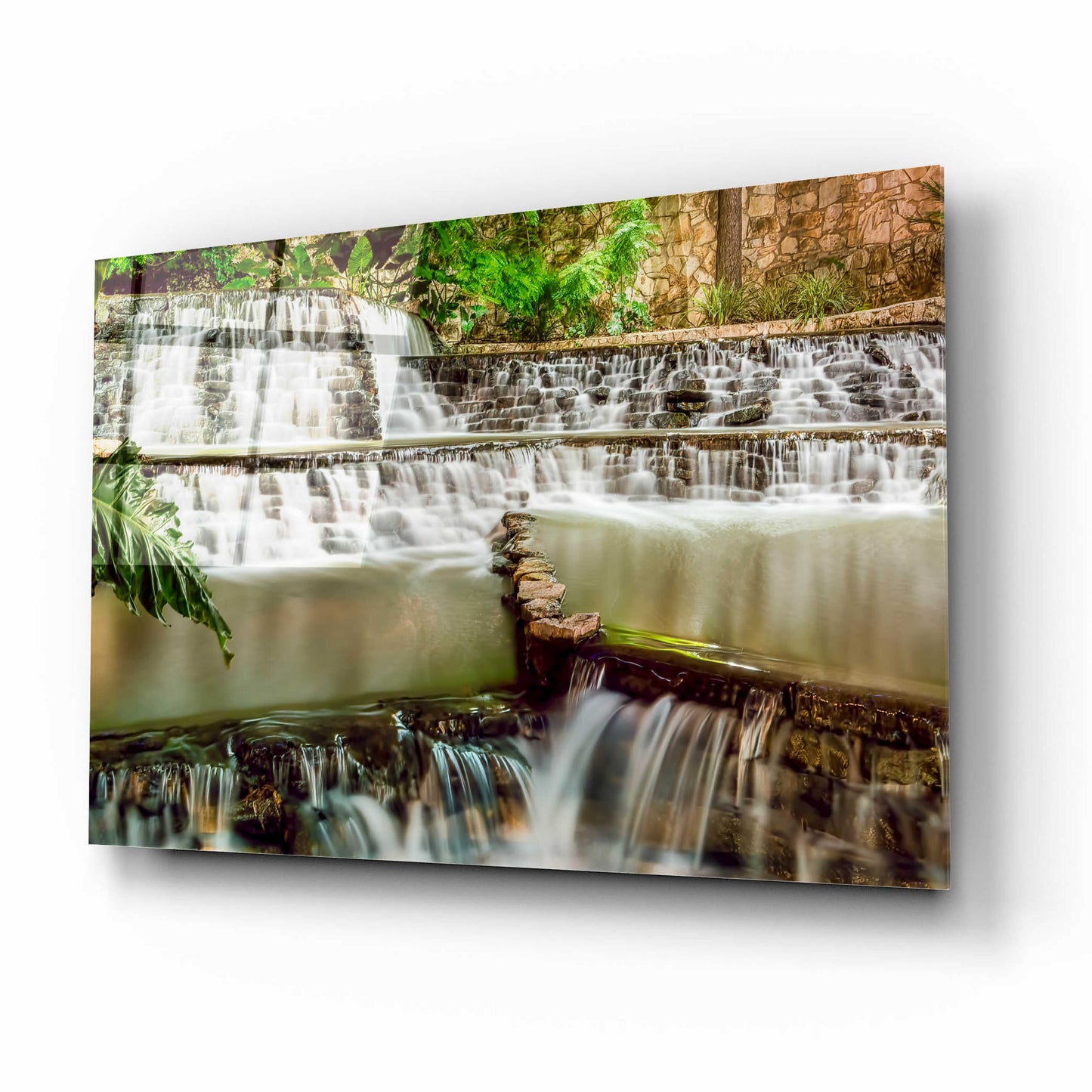 Epic Art 'Riverwalk Waterfall 2' by Grace Fine Arts Photography, Acrylic Glass Wall Art,16x12