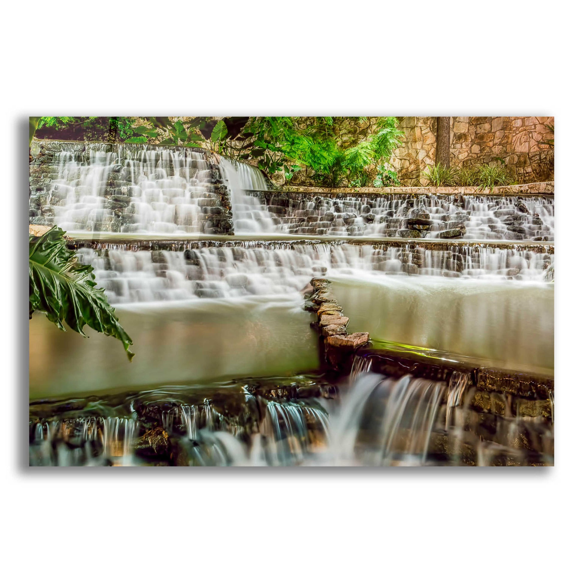 Epic Art 'Riverwalk Waterfall 2' by Grace Fine Arts Photography, Acrylic Glass Wall Art,16x12