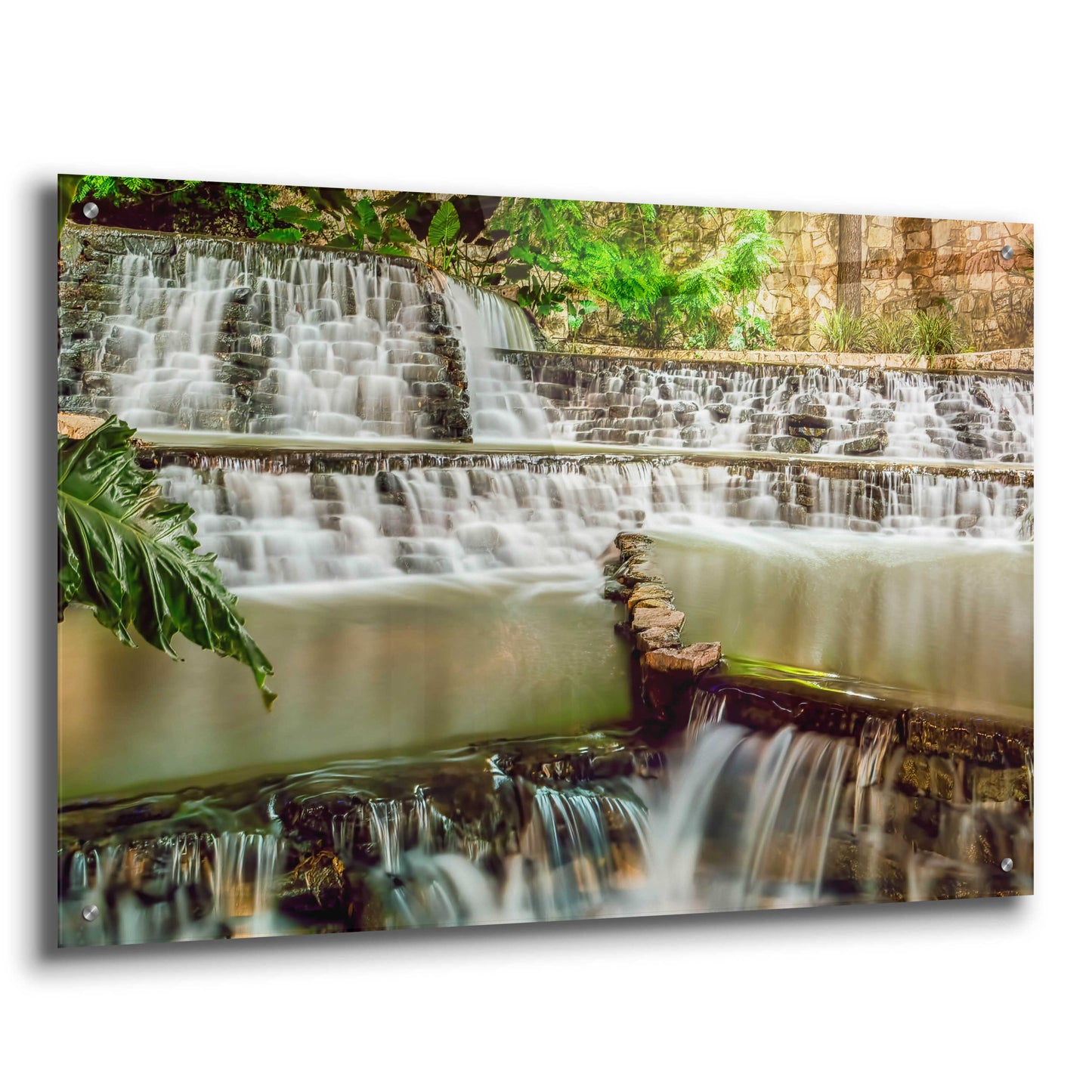 Epic Art 'Riverwalk Waterfall 2' by Grace Fine Arts Photography, Acrylic Glass Wall Art,36x24