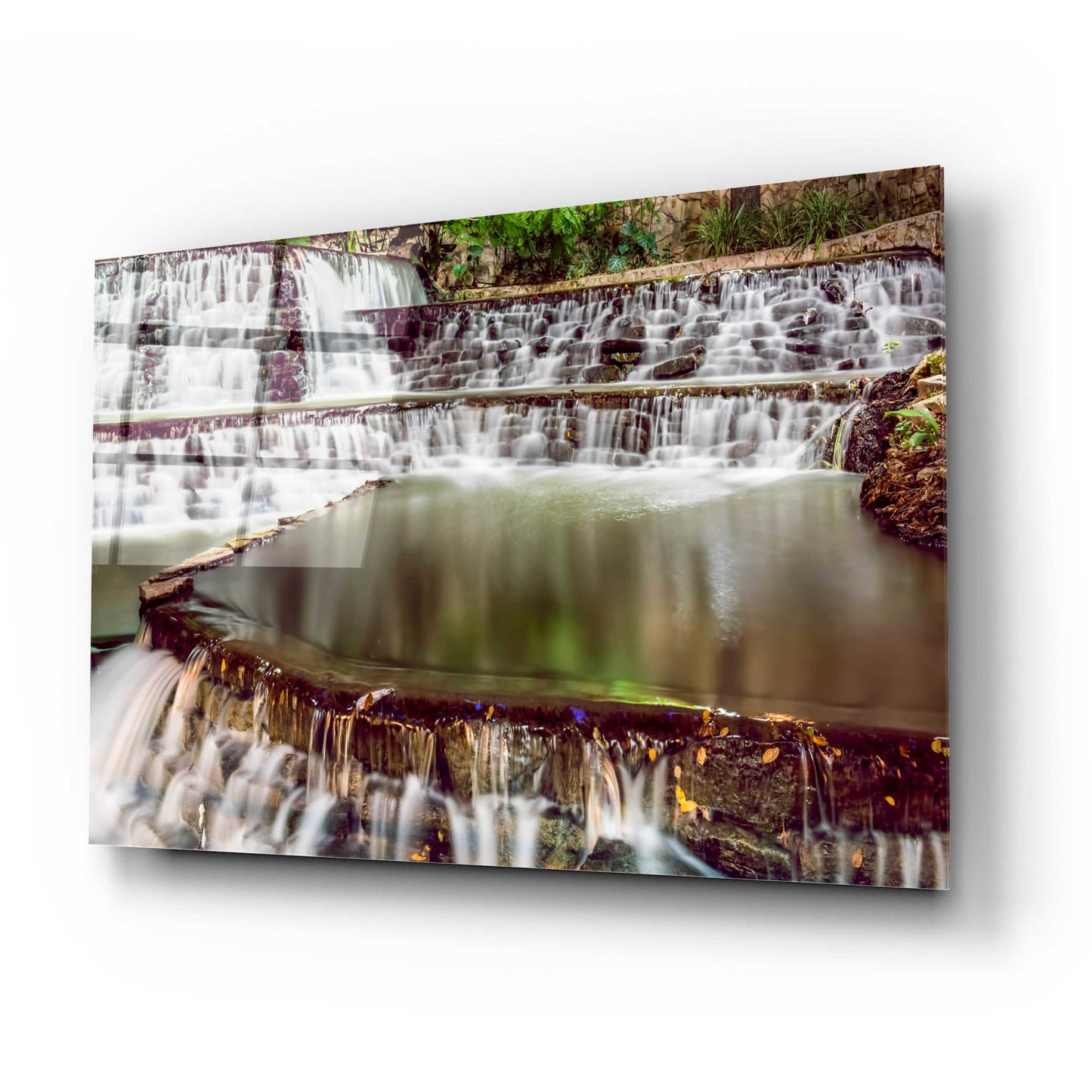 Epic Art 'Riverwalk Waterfall 3' by Grace Fine Arts Photography, Acrylic Glass Wall Art,24x16