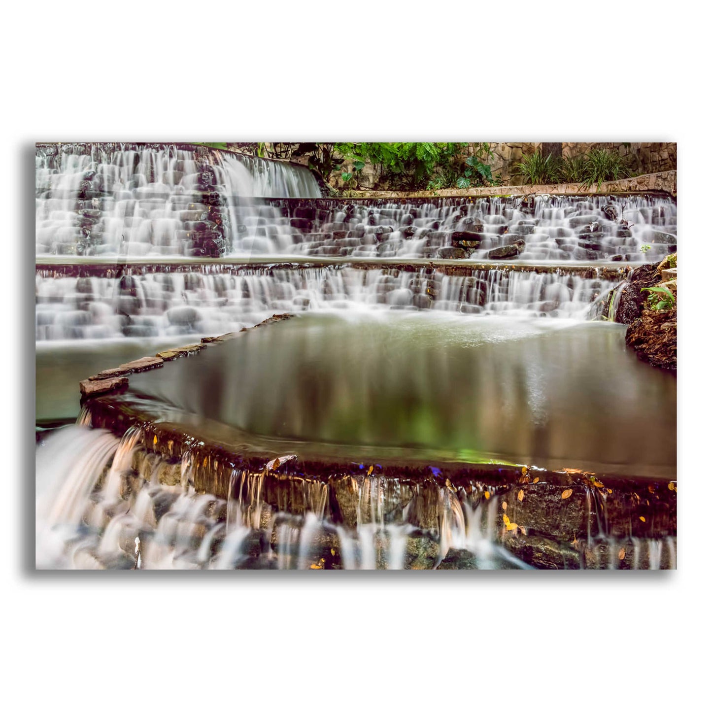 Epic Art 'Riverwalk Waterfall 3' by Grace Fine Arts Photography, Acrylic Glass Wall Art,24x16