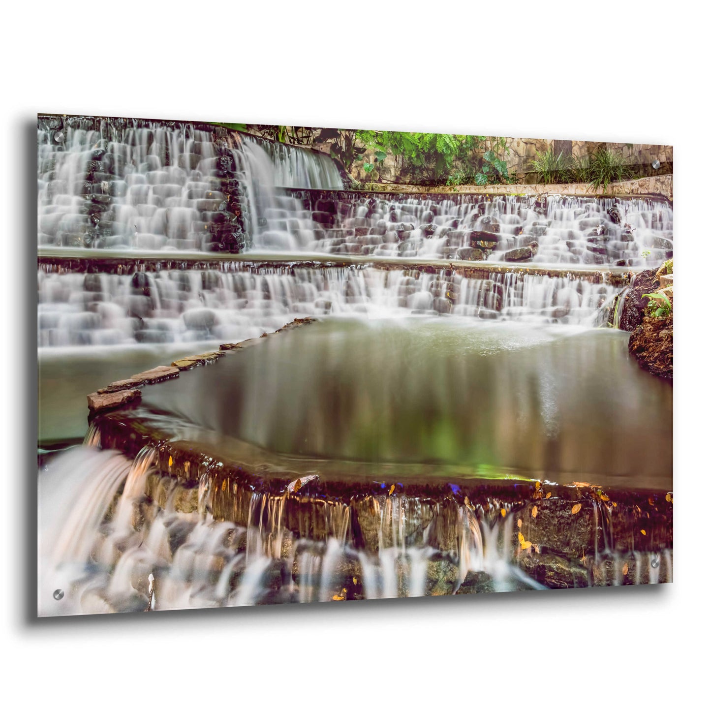 Epic Art 'Riverwalk Waterfall 3' by Grace Fine Arts Photography, Acrylic Glass Wall Art,36x24