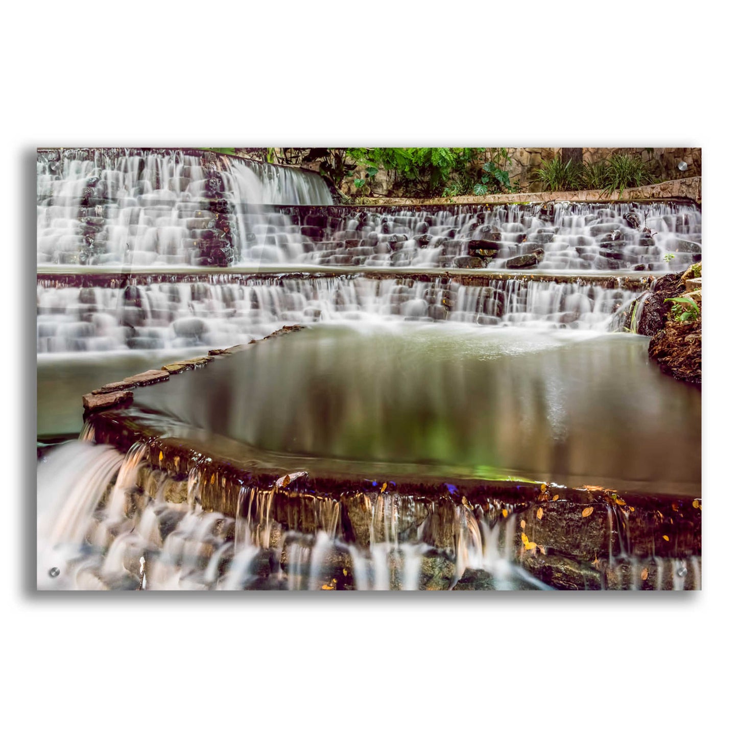 Epic Art 'Riverwalk Waterfall 3' by Grace Fine Arts Photography, Acrylic Glass Wall Art,36x24