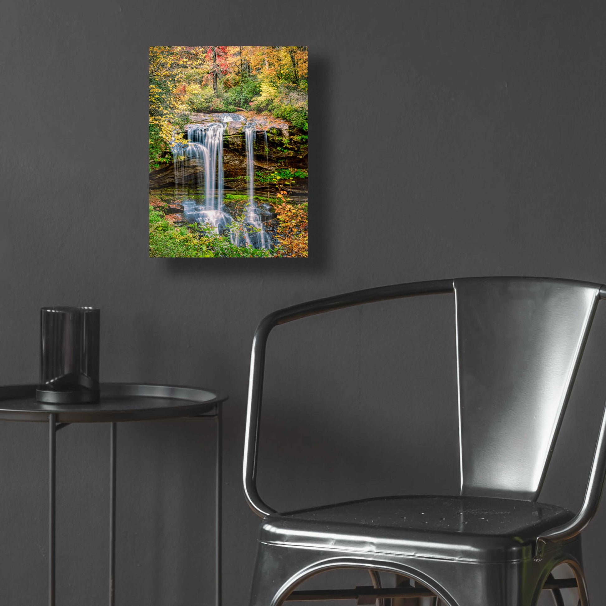 Epic Art 'Smoky Mountains Autumn Waterfall 2' by Grace Fine Arts Photography, Acrylic Glass Wall Art,12x16