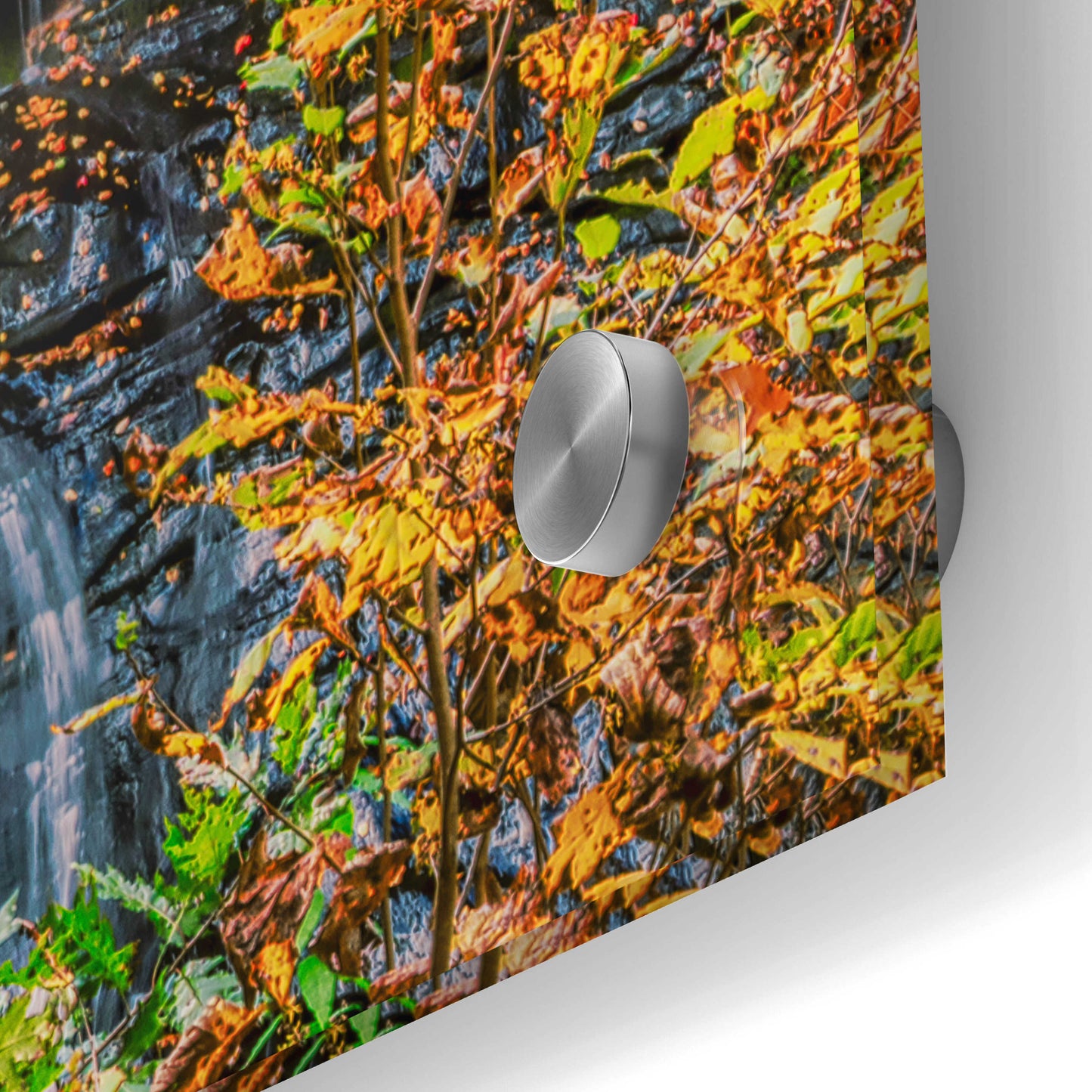 Epic Art 'Smoky Mountains Autumn Waterfall 2' by Grace Fine Arts Photography, Acrylic Glass Wall Art,24x36