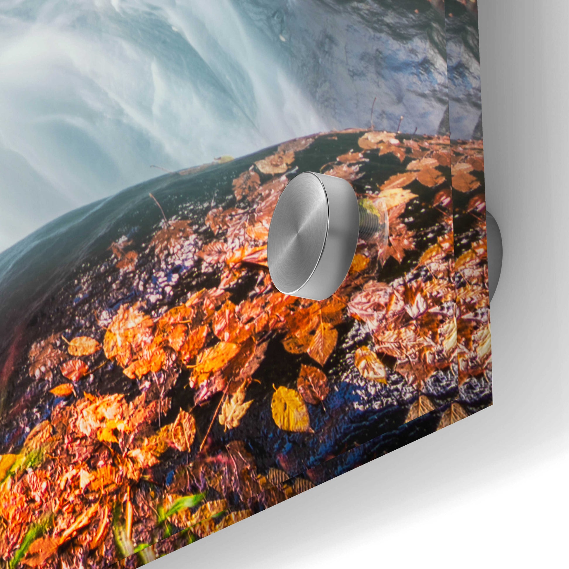 Epic Art 'Smoky Mountains Autumn Waterfall 3' by Grace Fine Arts Photography, Acrylic Glass Wall Art,24x36