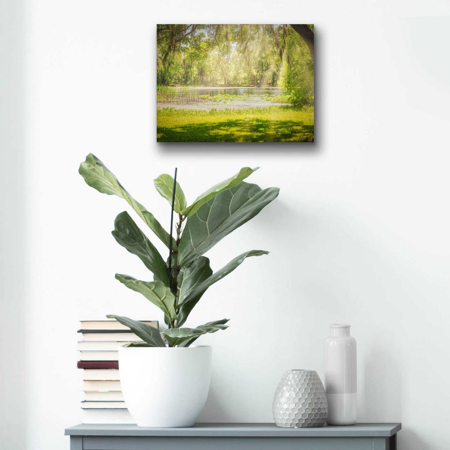 Epic Art 'Texas Pond on a Sunny Afternoon' by Grace Fine Arts Photography, Acrylic Glass Wall Art,16x12