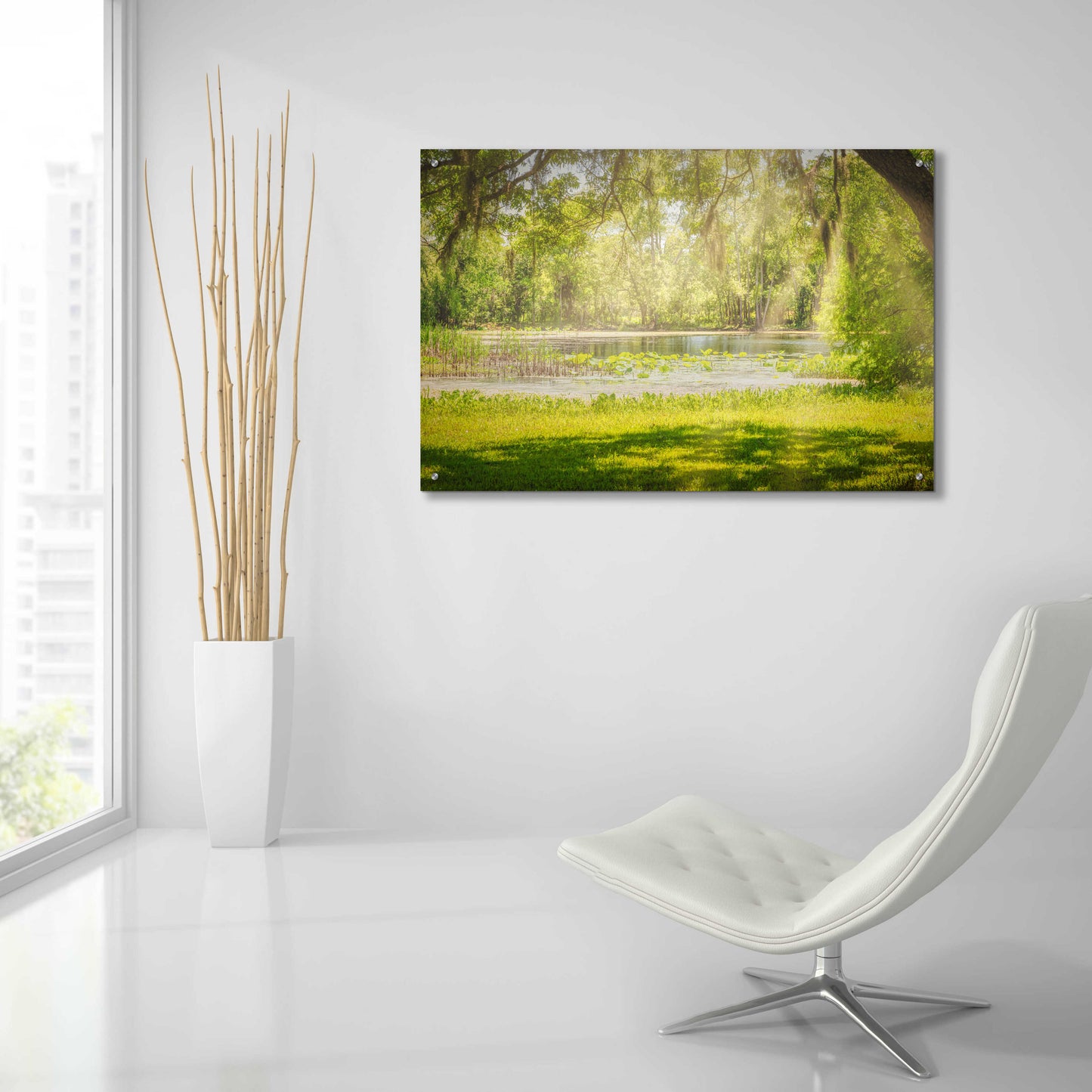 Epic Art 'Texas Pond on a Sunny Afternoon' by Grace Fine Arts Photography, Acrylic Glass Wall Art,36x24