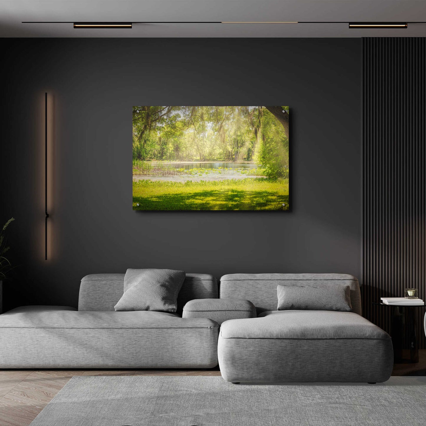 Epic Art 'Texas Pond on a Sunny Afternoon' by Grace Fine Arts Photography, Acrylic Glass Wall Art,36x24