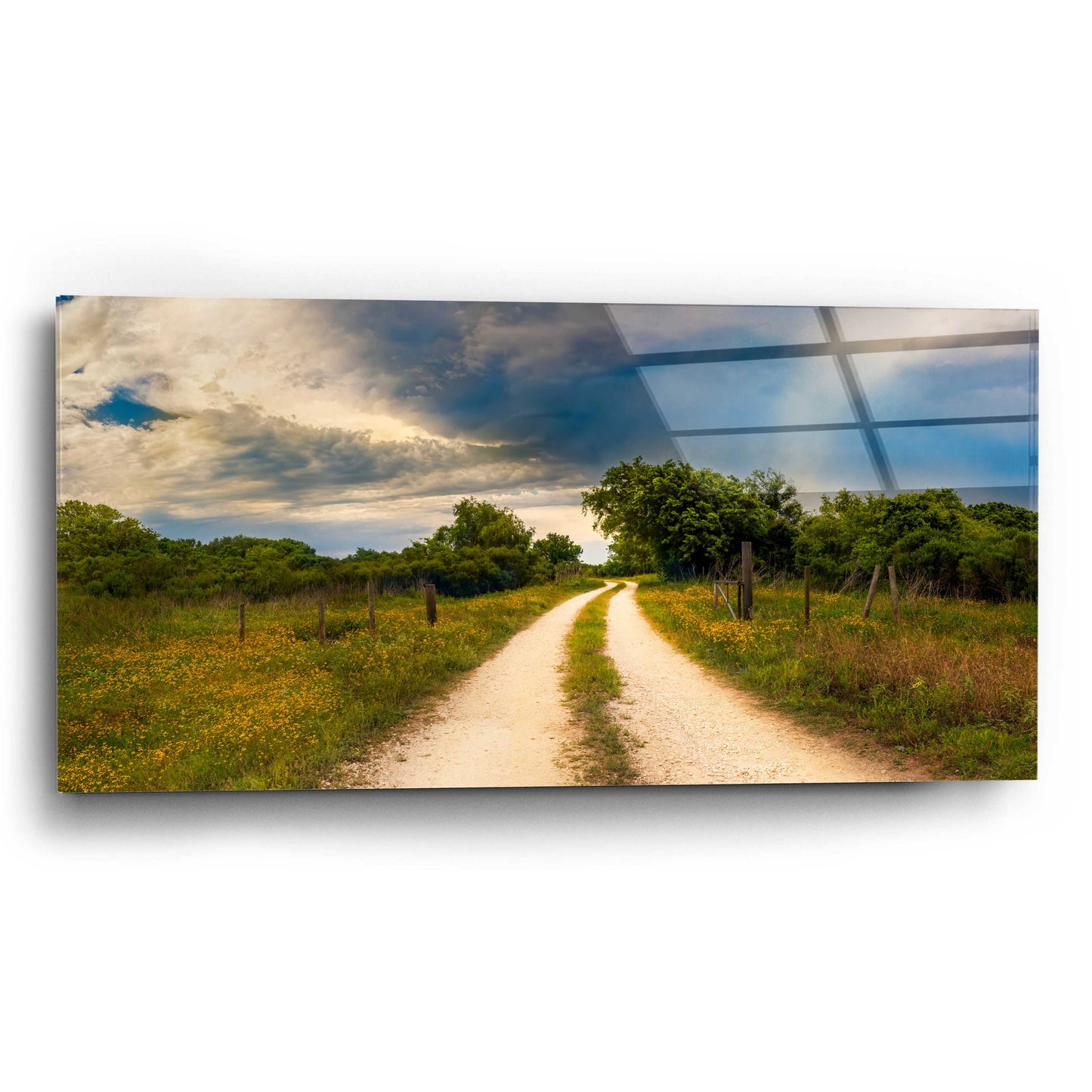 Epic Art 'Texas Winding Road' by Grace Fine Arts Photography, Acrylic Glass Wall Art,24x12