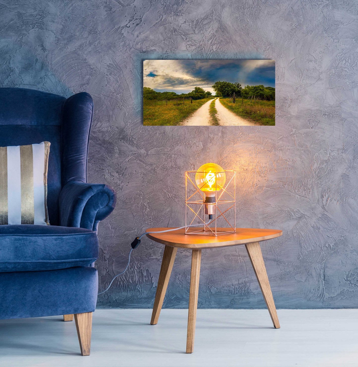 Epic Art 'Texas Winding Road' by Grace Fine Arts Photography, Acrylic Glass Wall Art,24x12