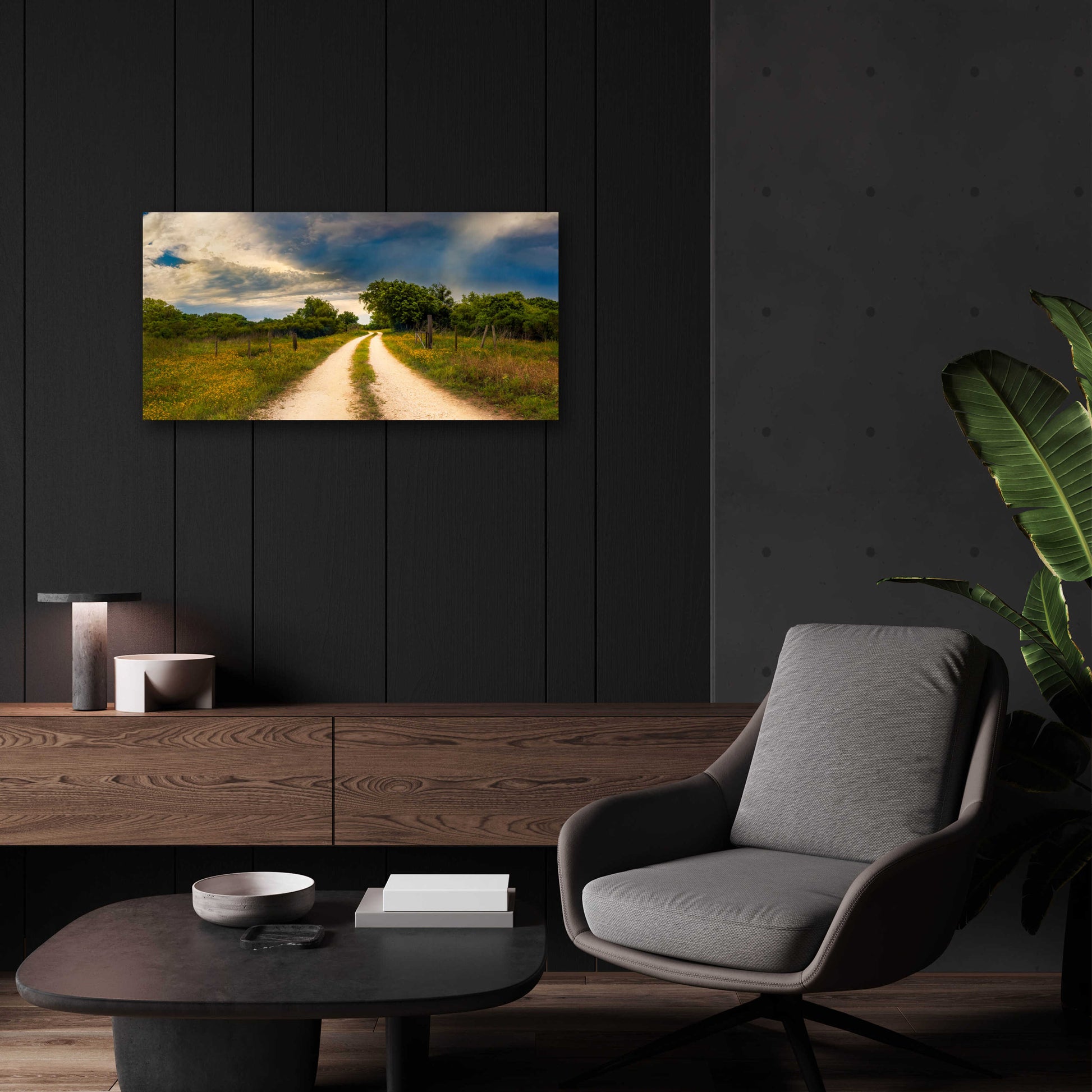 Epic Art 'Texas Winding Road' by Grace Fine Arts Photography, Acrylic Glass Wall Art,24x12