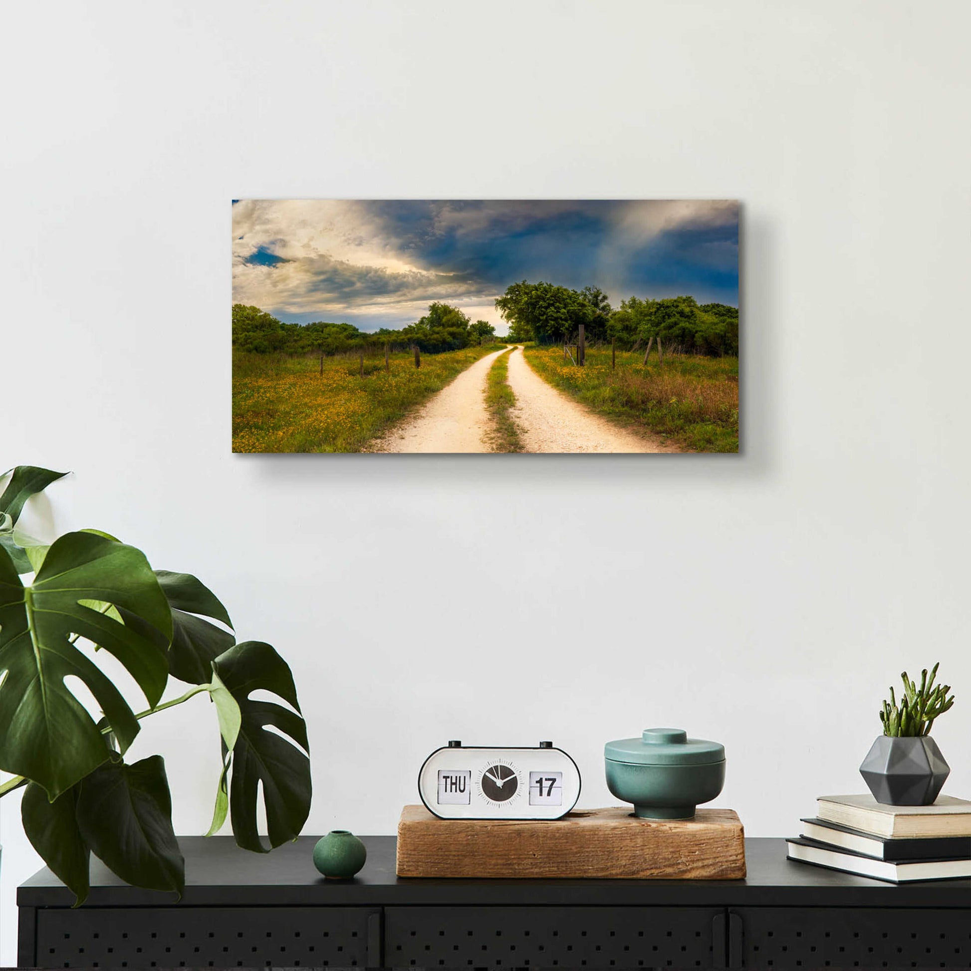 Epic Art 'Texas Winding Road' by Grace Fine Arts Photography, Acrylic Glass Wall Art,24x12