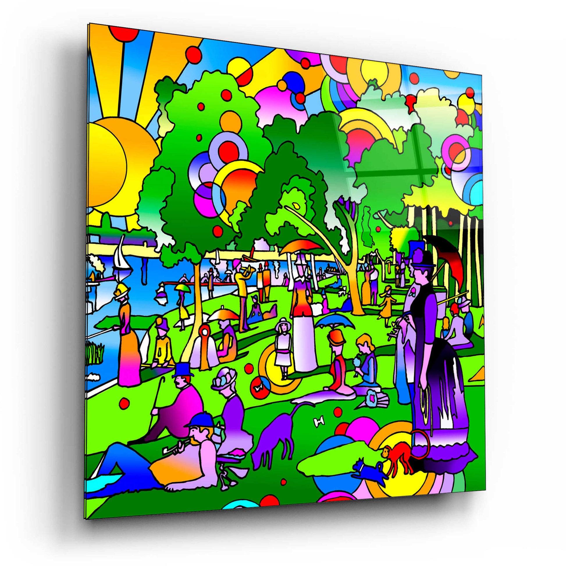 Epic Art 'Grande Jatte' by Howie Green, Acrylic Glass Wall Art,12x12