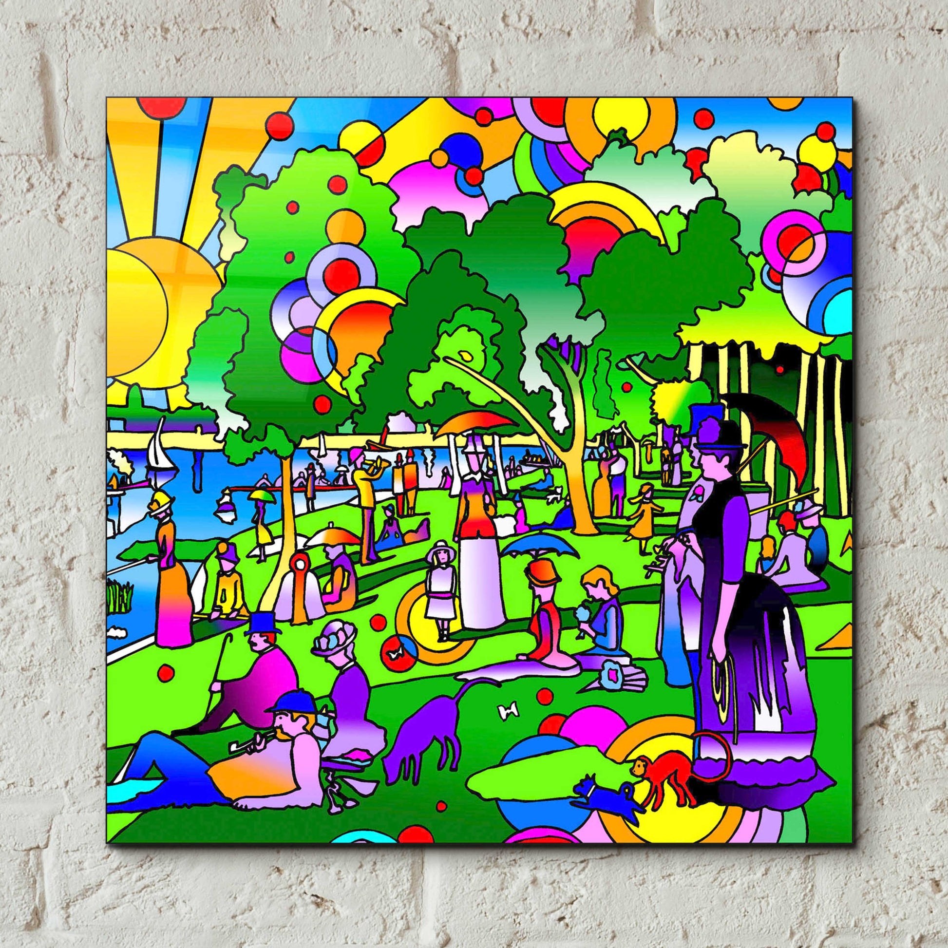 Epic Art 'Grande Jatte' by Howie Green, Acrylic Glass Wall Art,12x12