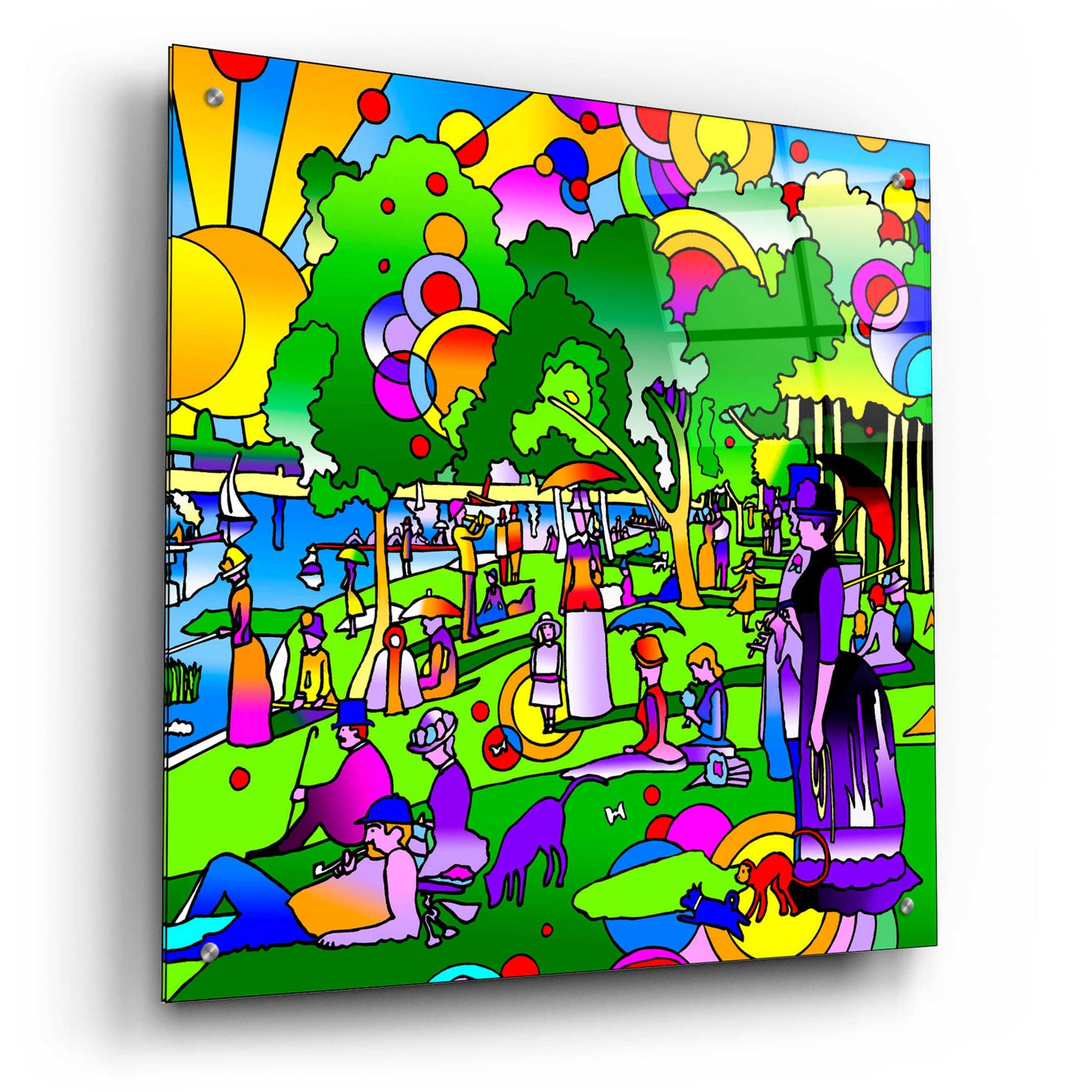 Epic Art 'Grande Jatte' by Howie Green, Acrylic Glass Wall Art,24x24