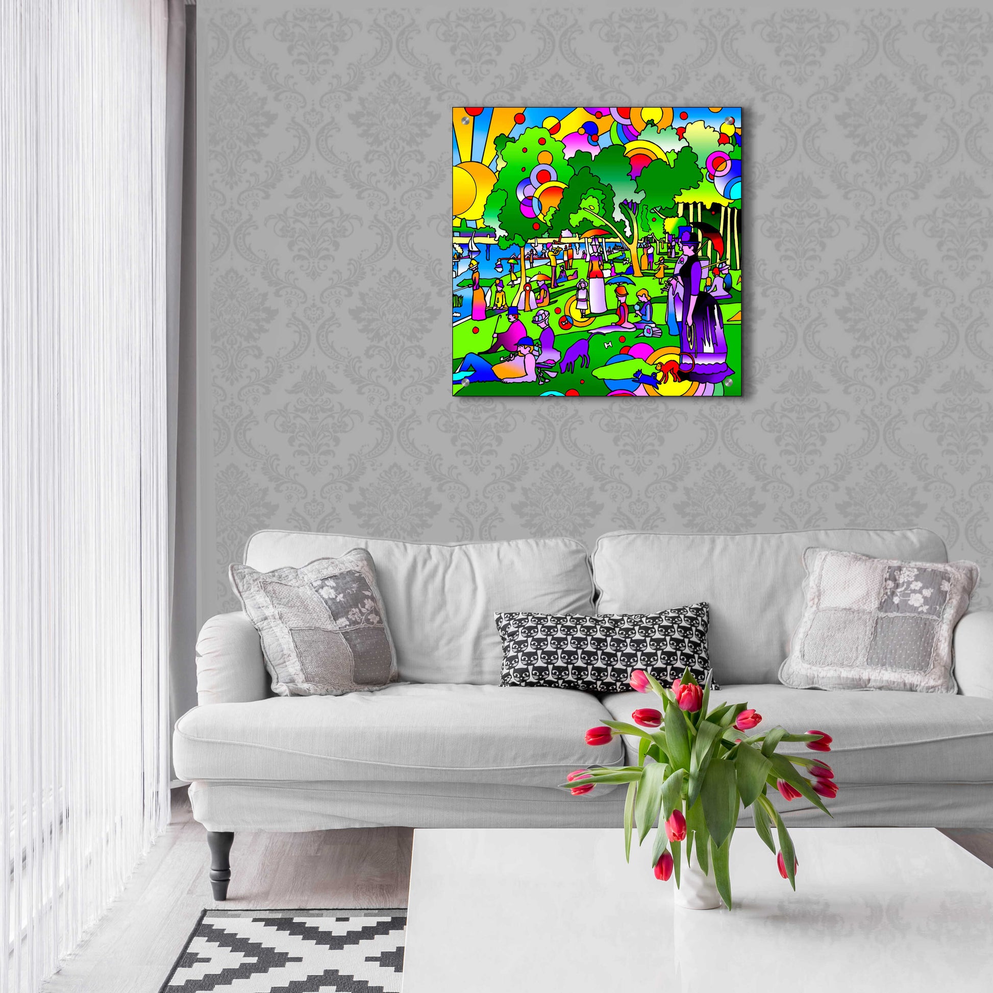 Epic Art 'Grande Jatte' by Howie Green, Acrylic Glass Wall Art,24x24