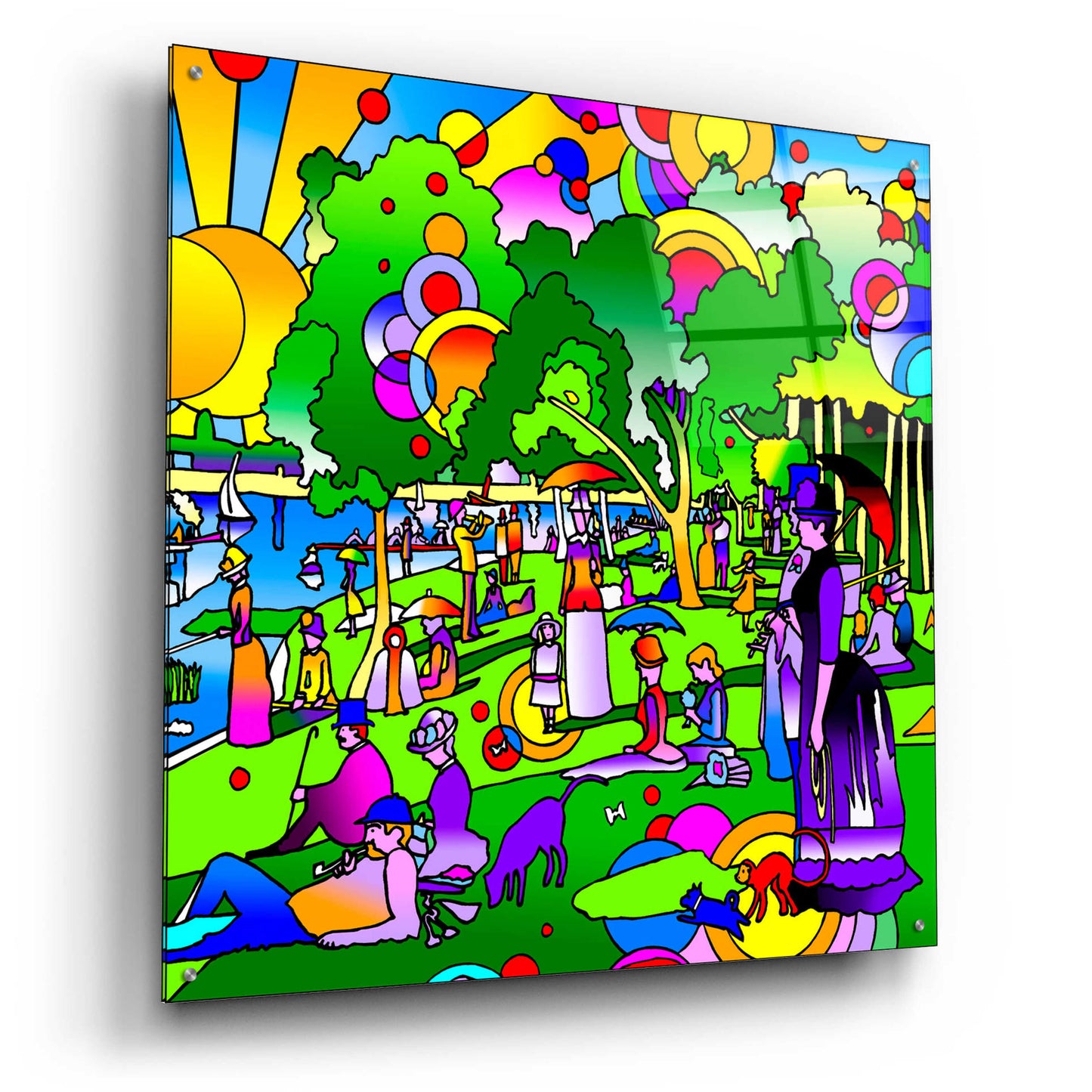 Epic Art 'Grande Jatte' by Howie Green, Acrylic Glass Wall Art,36x36