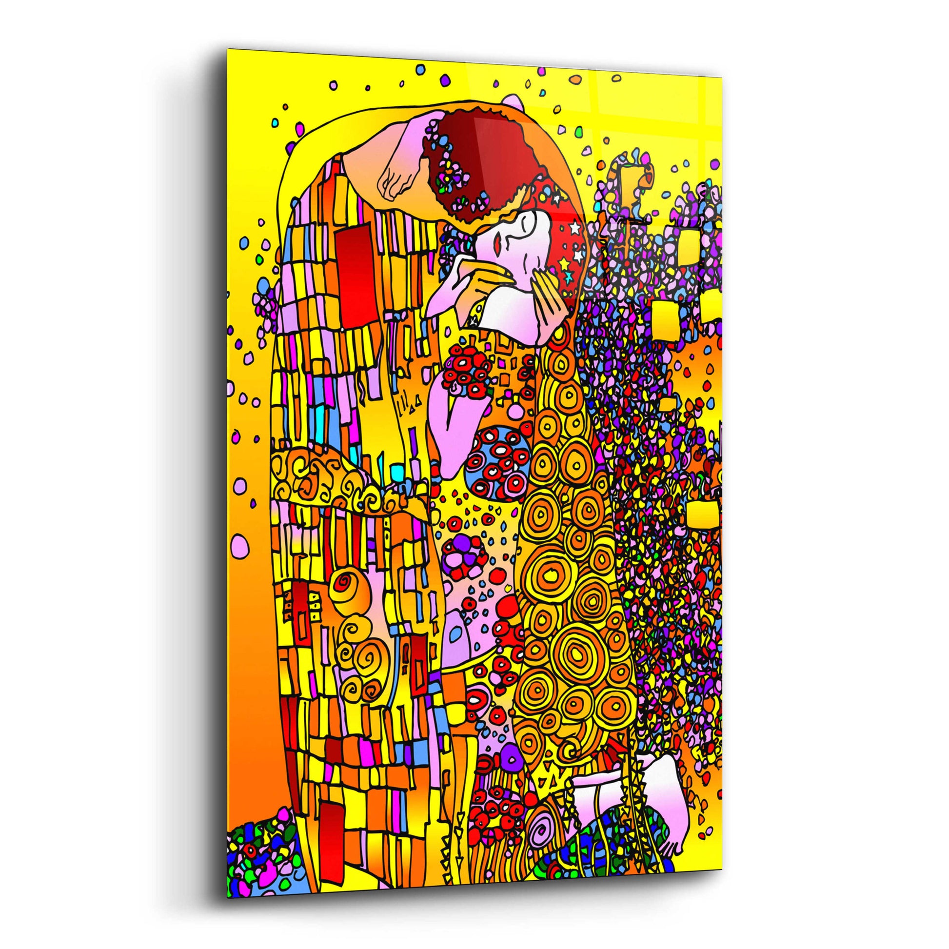 Epic Art 'The Kiss' by Howie Green, Acrylic Glass Wall Art,12x16