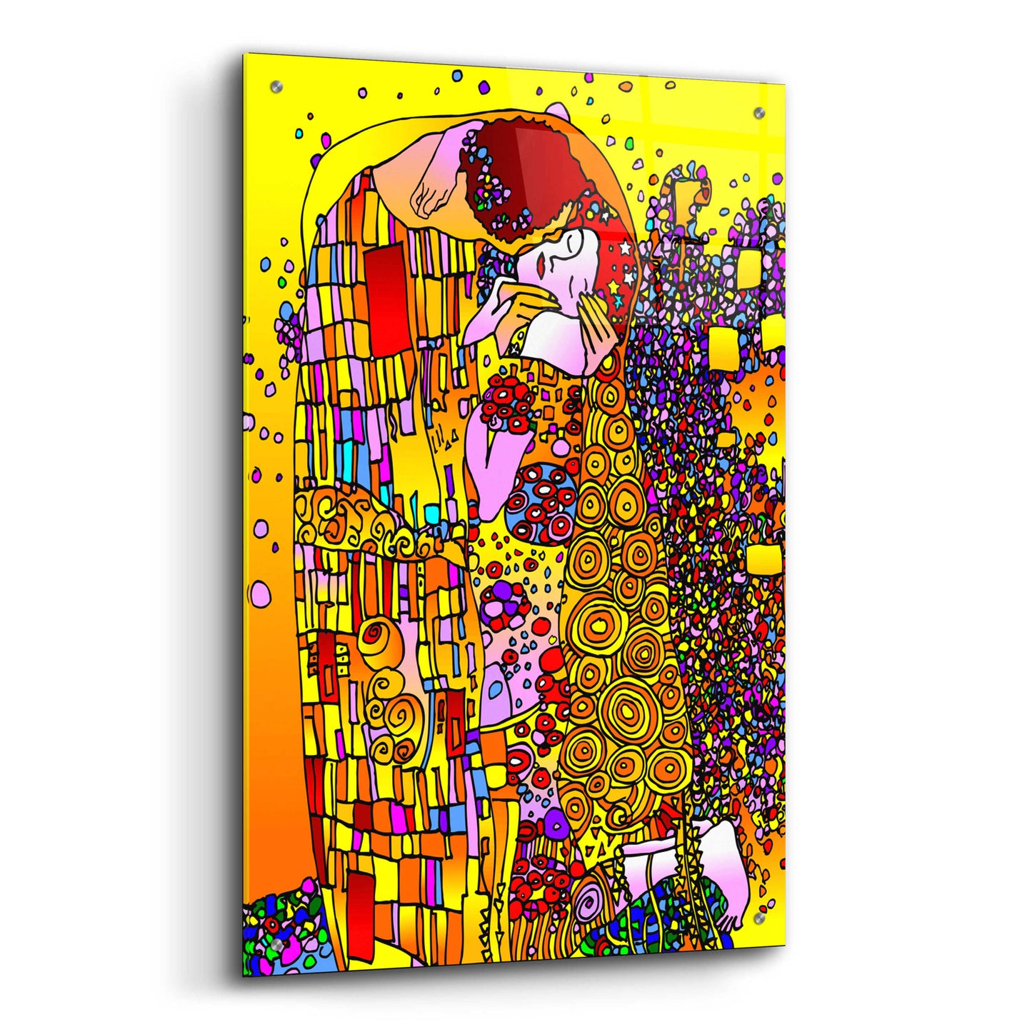 Epic Art 'The Kiss' by Howie Green, Acrylic Glass Wall Art,24x36