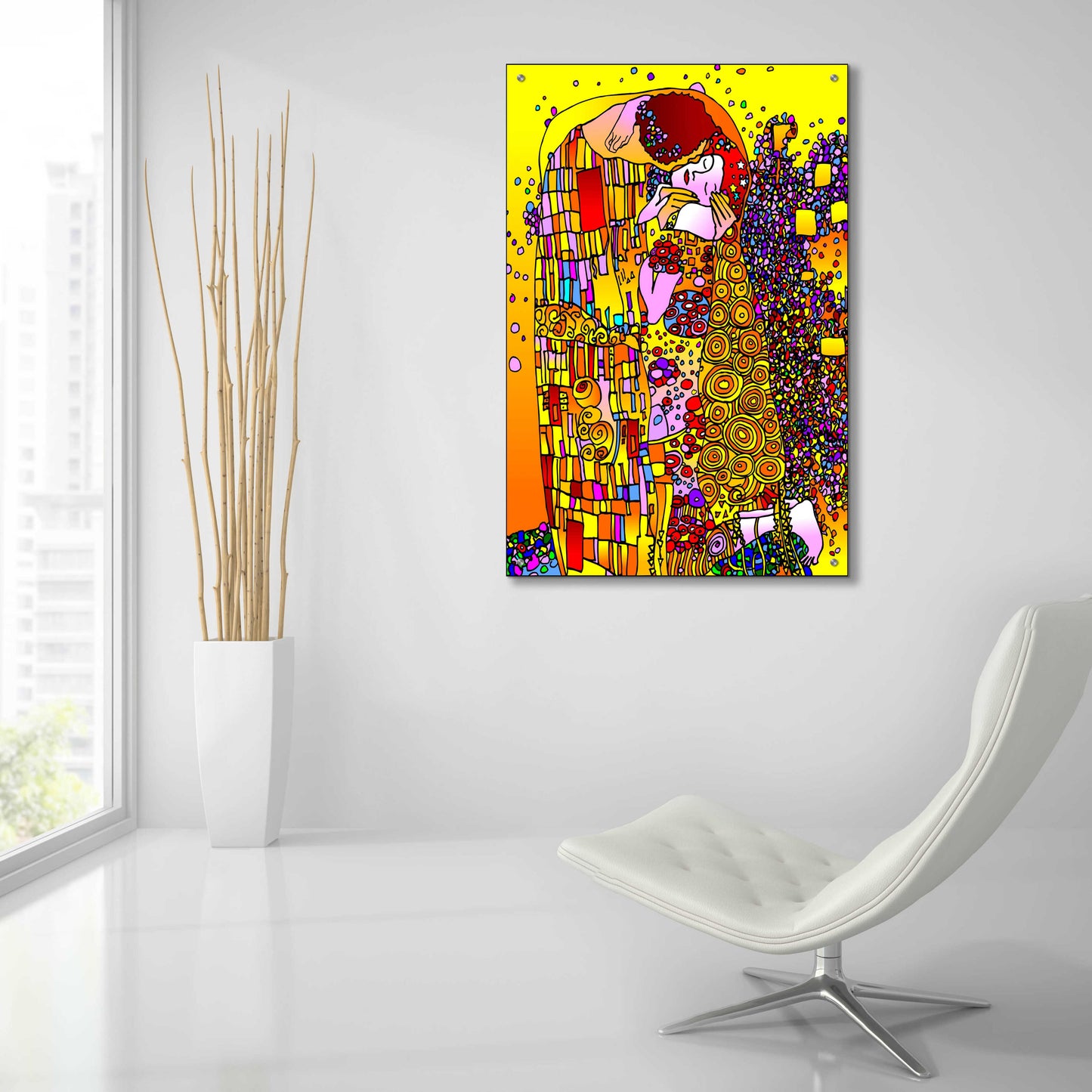 Epic Art 'The Kiss' by Howie Green, Acrylic Glass Wall Art,24x36