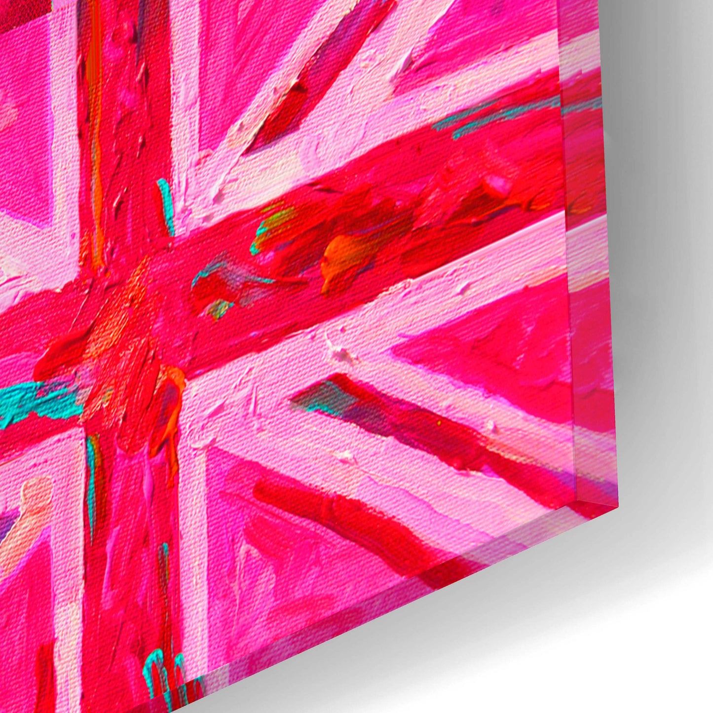 Epic Art 'Union Jacks' by Howie Green, Acrylic Glass Wall Art,16x12