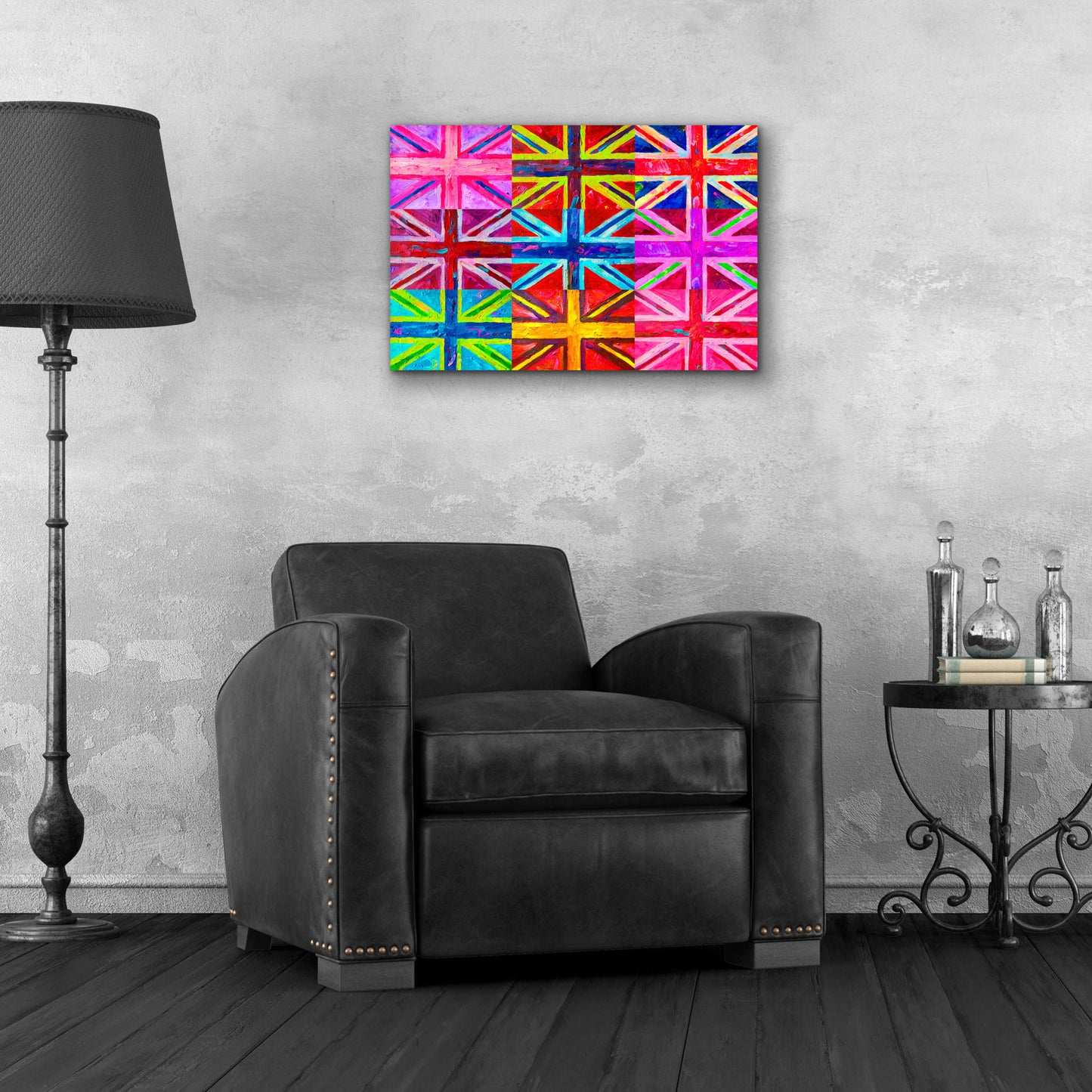 Epic Art 'Union Jacks' by Howie Green, Acrylic Glass Wall Art,24x16