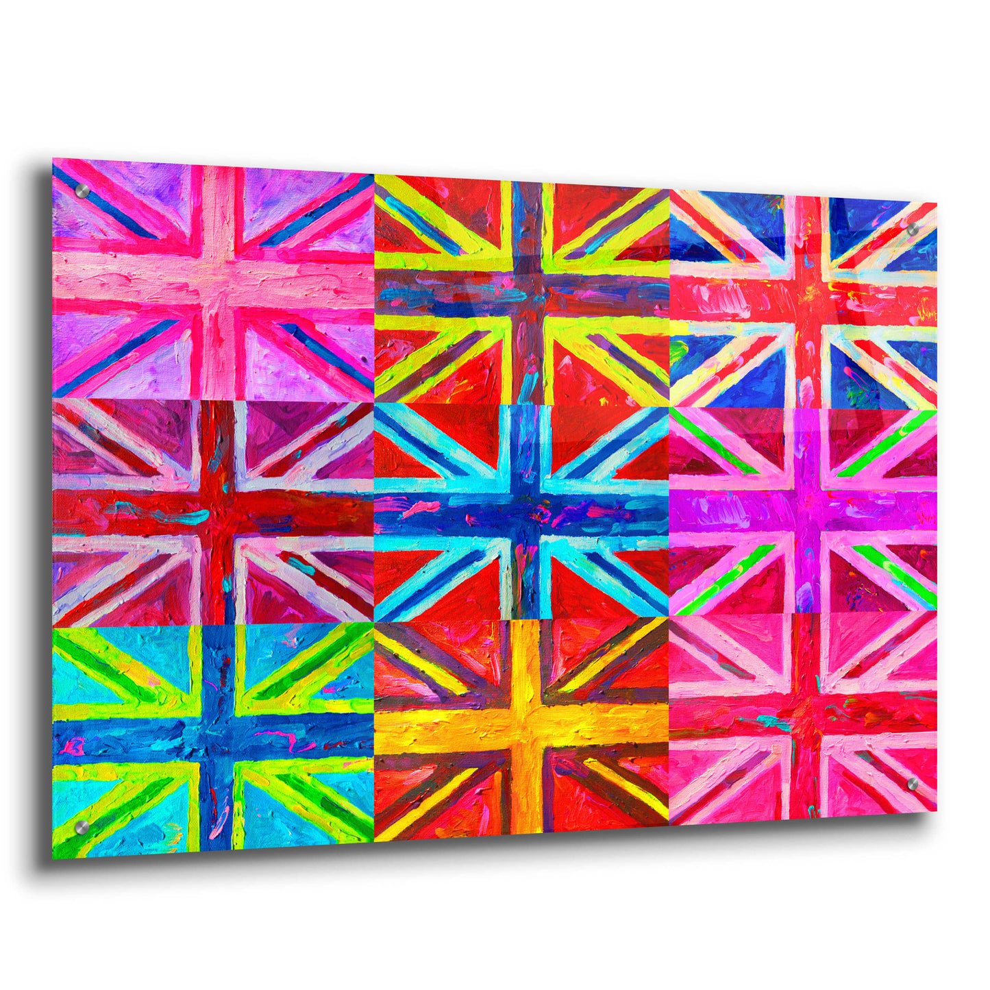 Epic Art 'Union Jacks' by Howie Green, Acrylic Glass Wall Art,36x24