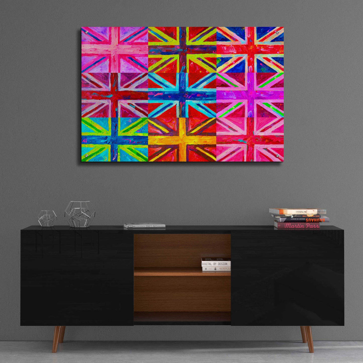 Epic Art 'Union Jacks' by Howie Green, Acrylic Glass Wall Art,36x24