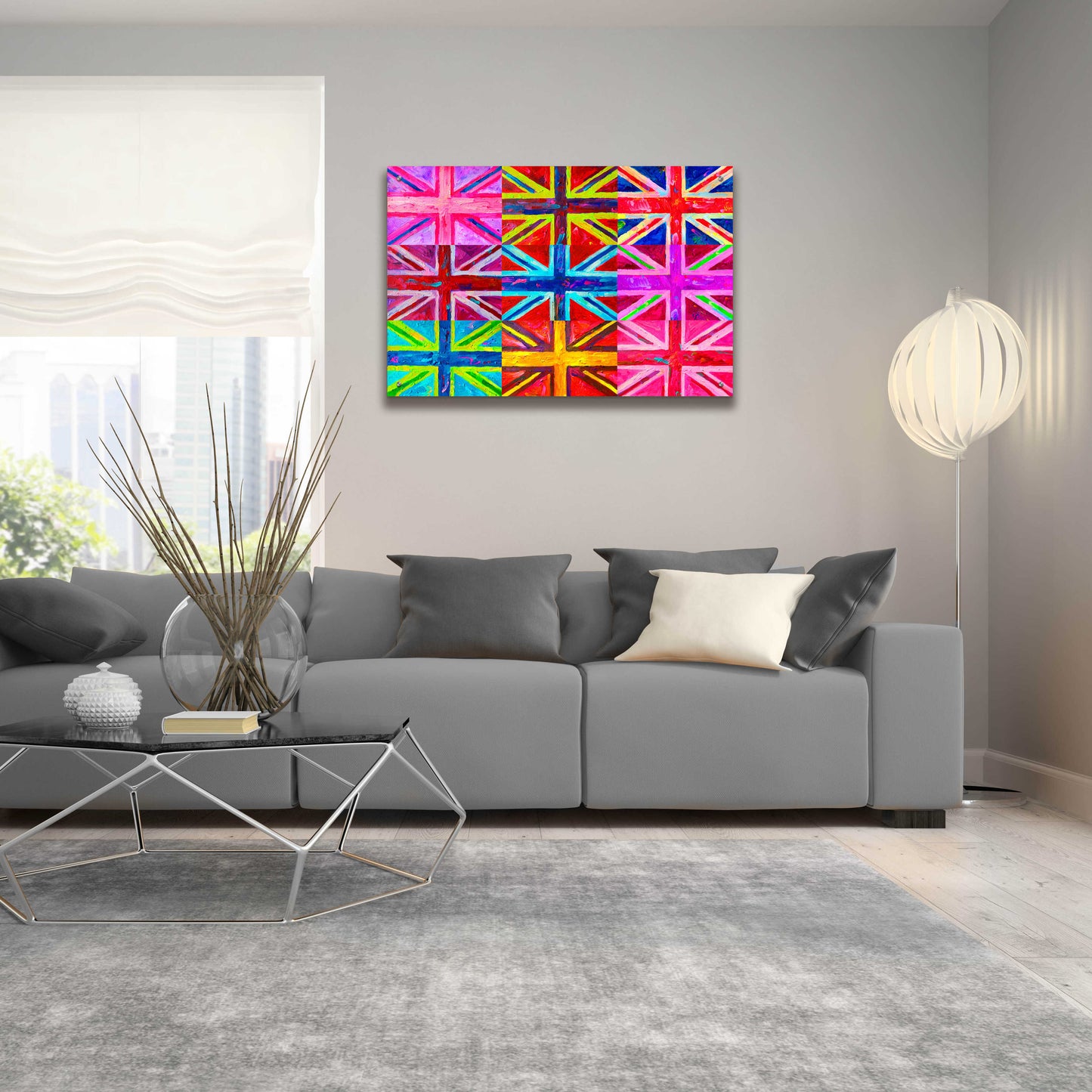 Epic Art 'Union Jacks' by Howie Green, Acrylic Glass Wall Art,36x24