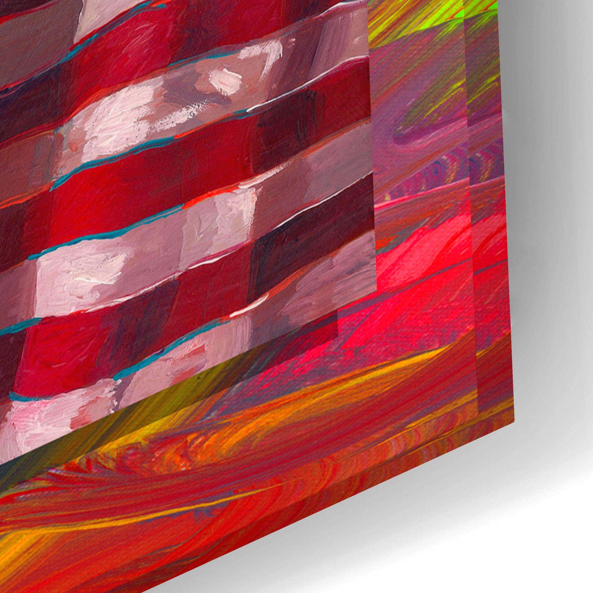 Epic Art 'US Flags' by Howie Green, Acrylic Glass Wall Art,24x16