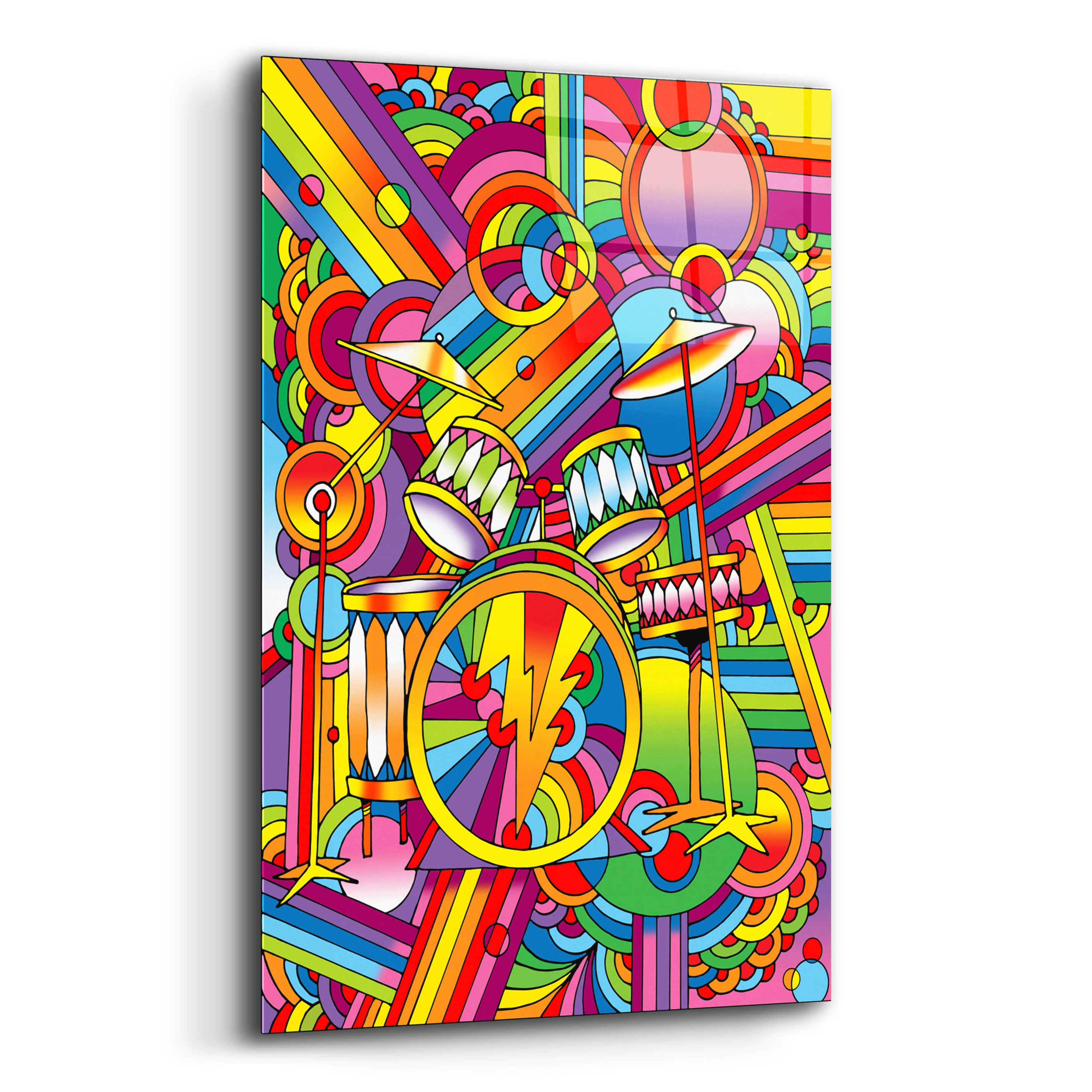 Epic Art 'Pop Art Drums' by Howie Green, Acrylic Glass Wall Art